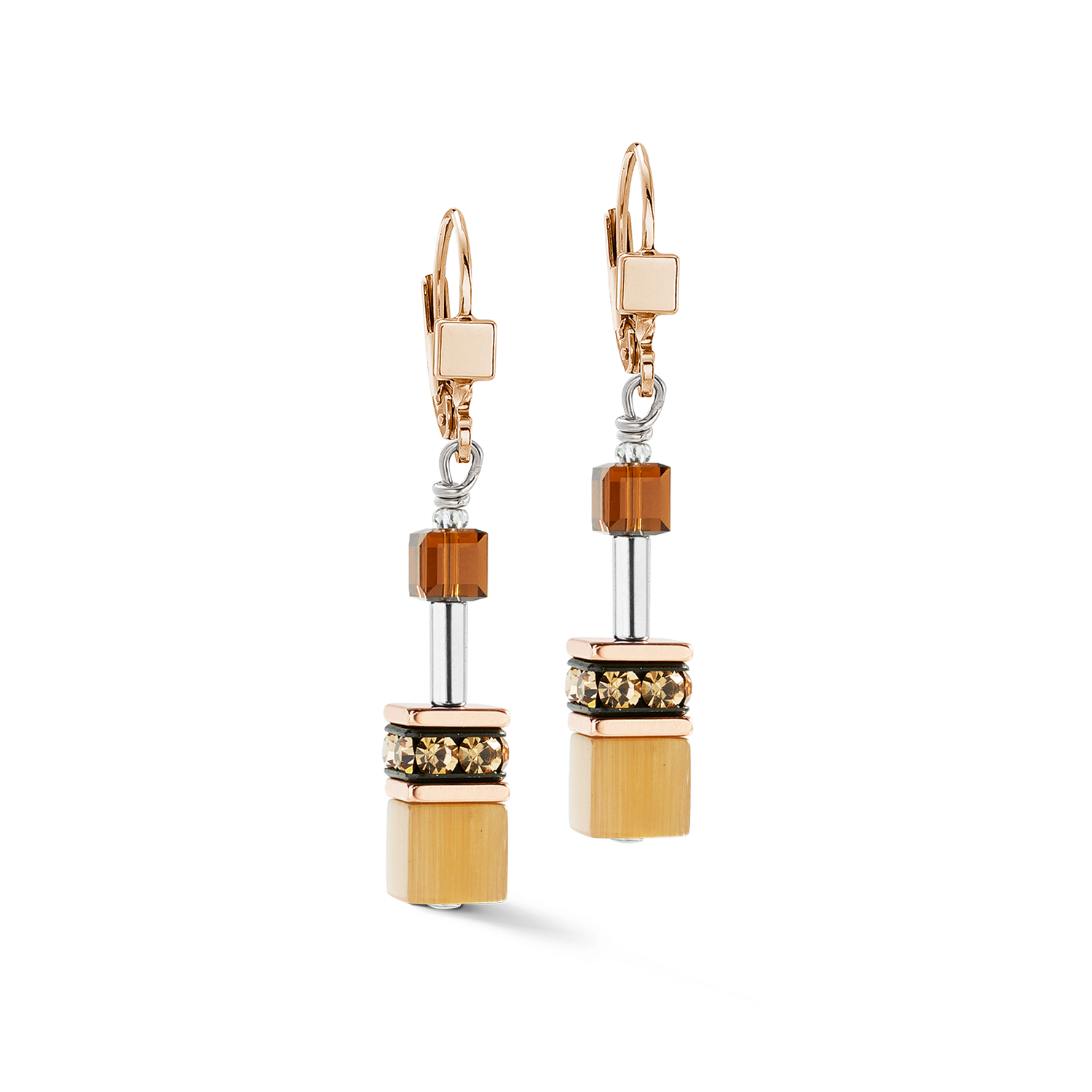 GeoCUBE® Iconic Earrings Mocha Mousse