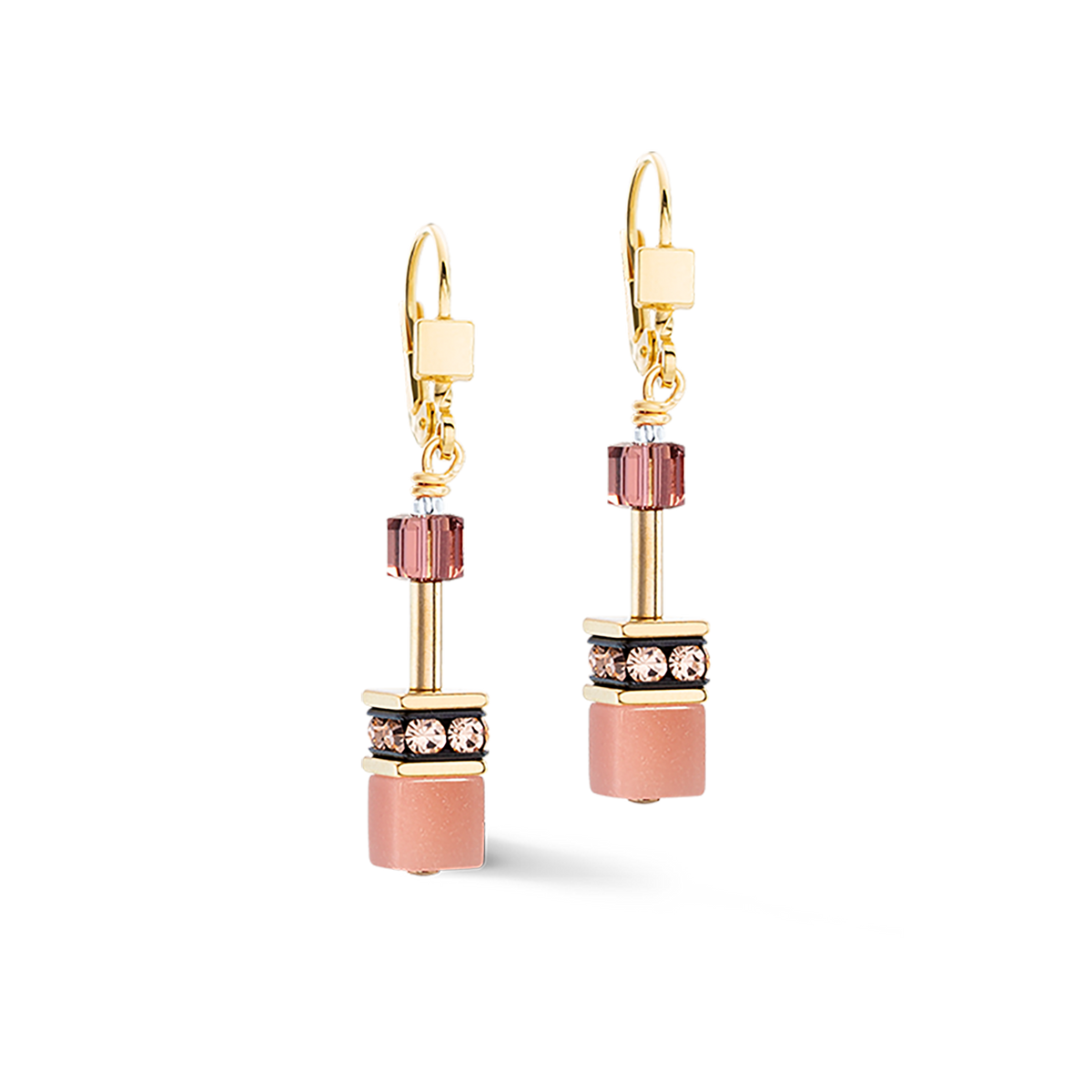 GeoCUBE® Iconic earrings gold Blush
