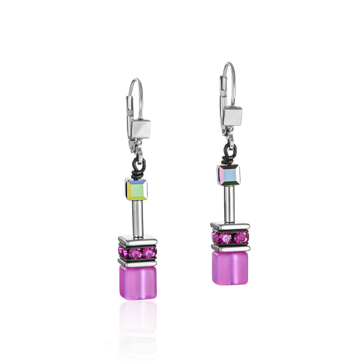 GeoCUBE® Earrings pink