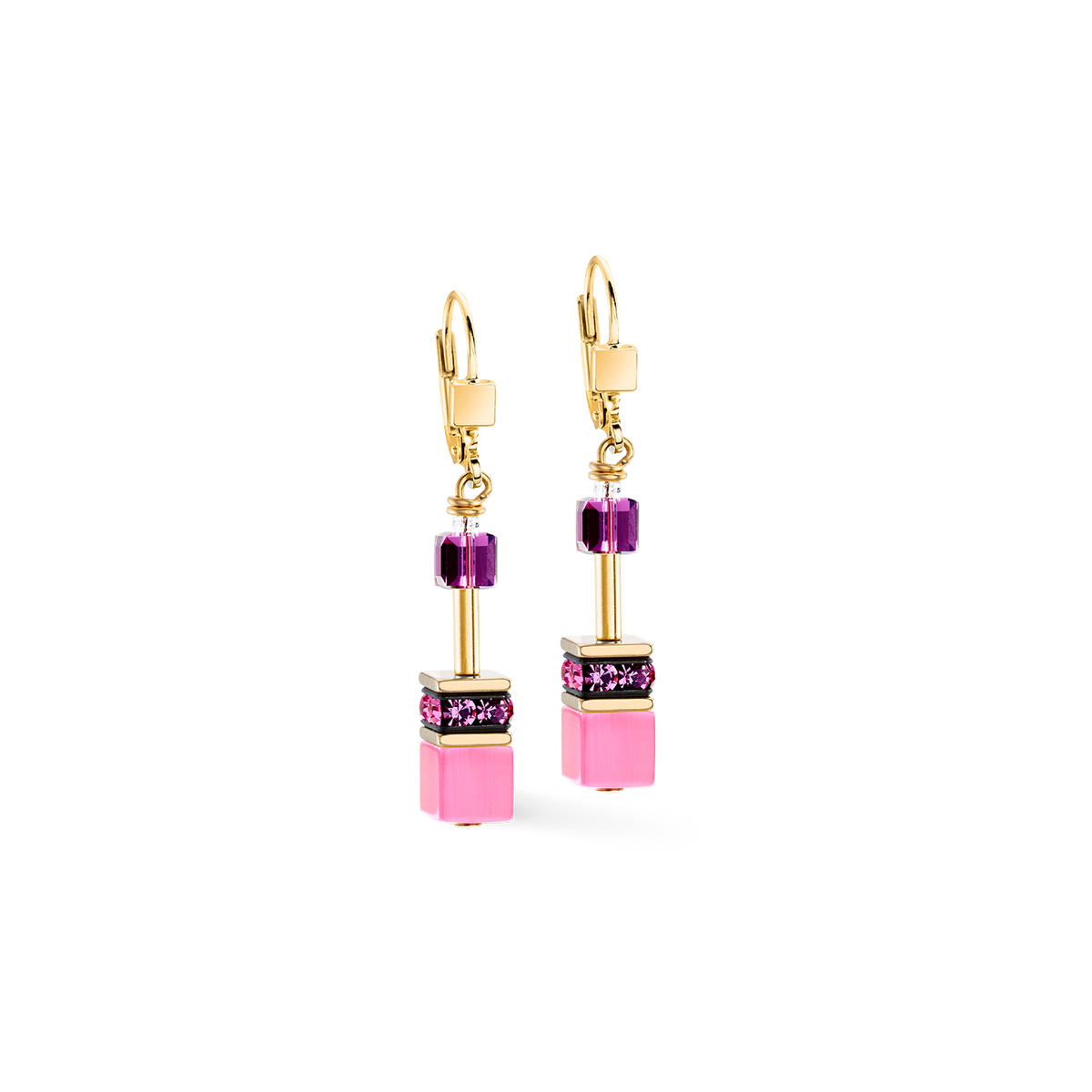 GeoCUBE® Iconic earrings pink-lilac