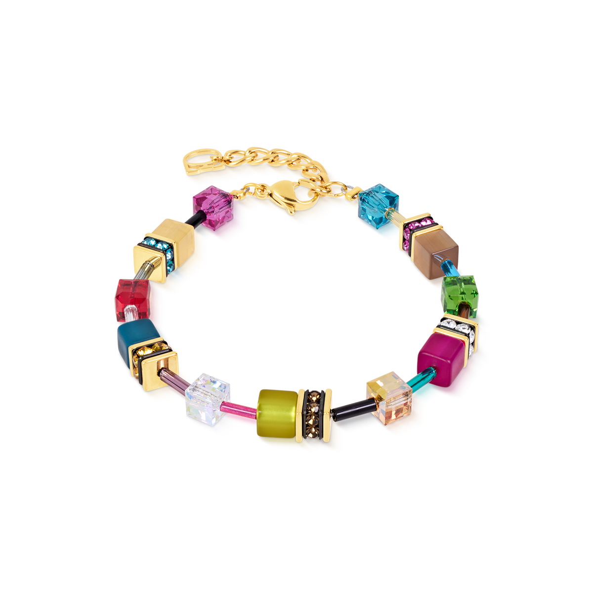 GeoCUBE® Iconic Bracelet Multicolor Joy Gold