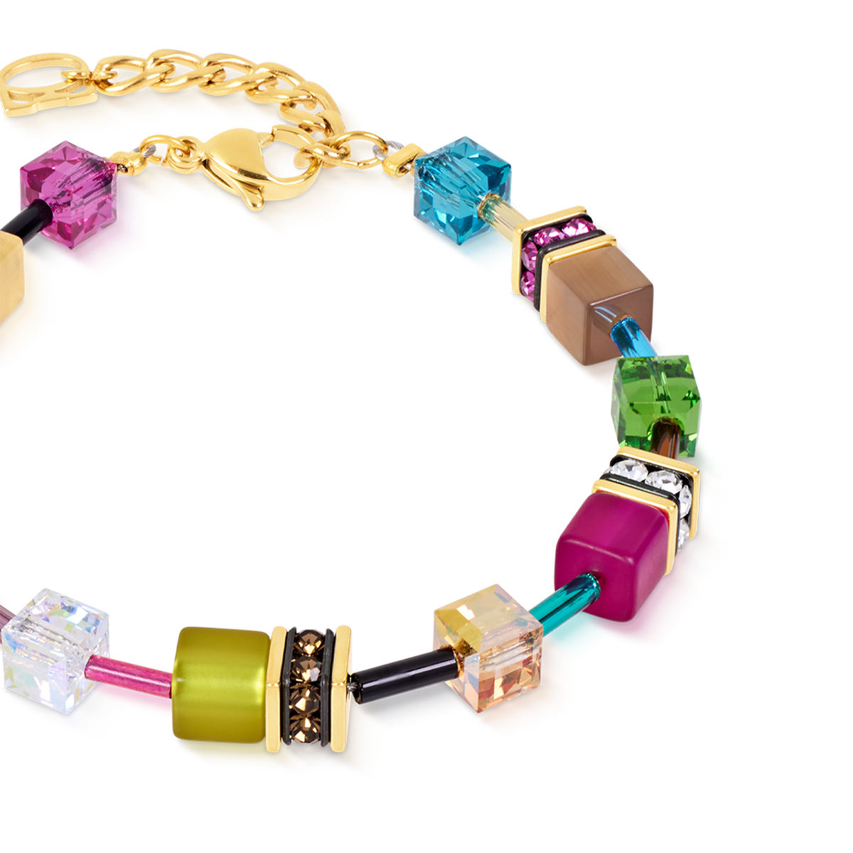 GeoCUBE® Iconic Bracelet Multicolor Joy Gold