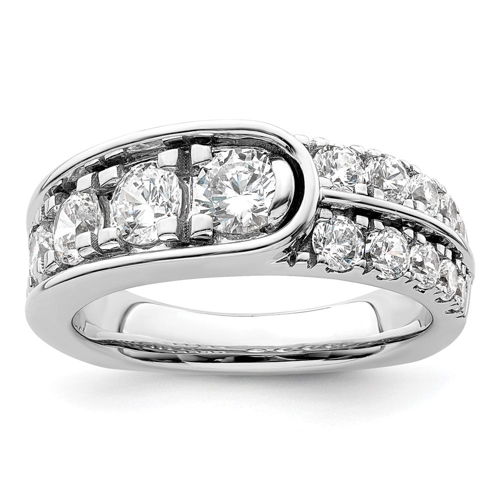 14k White Gold Lab Grown Diamond Wedding Band Ring 1.5ct Clarity- VS Color- G-H