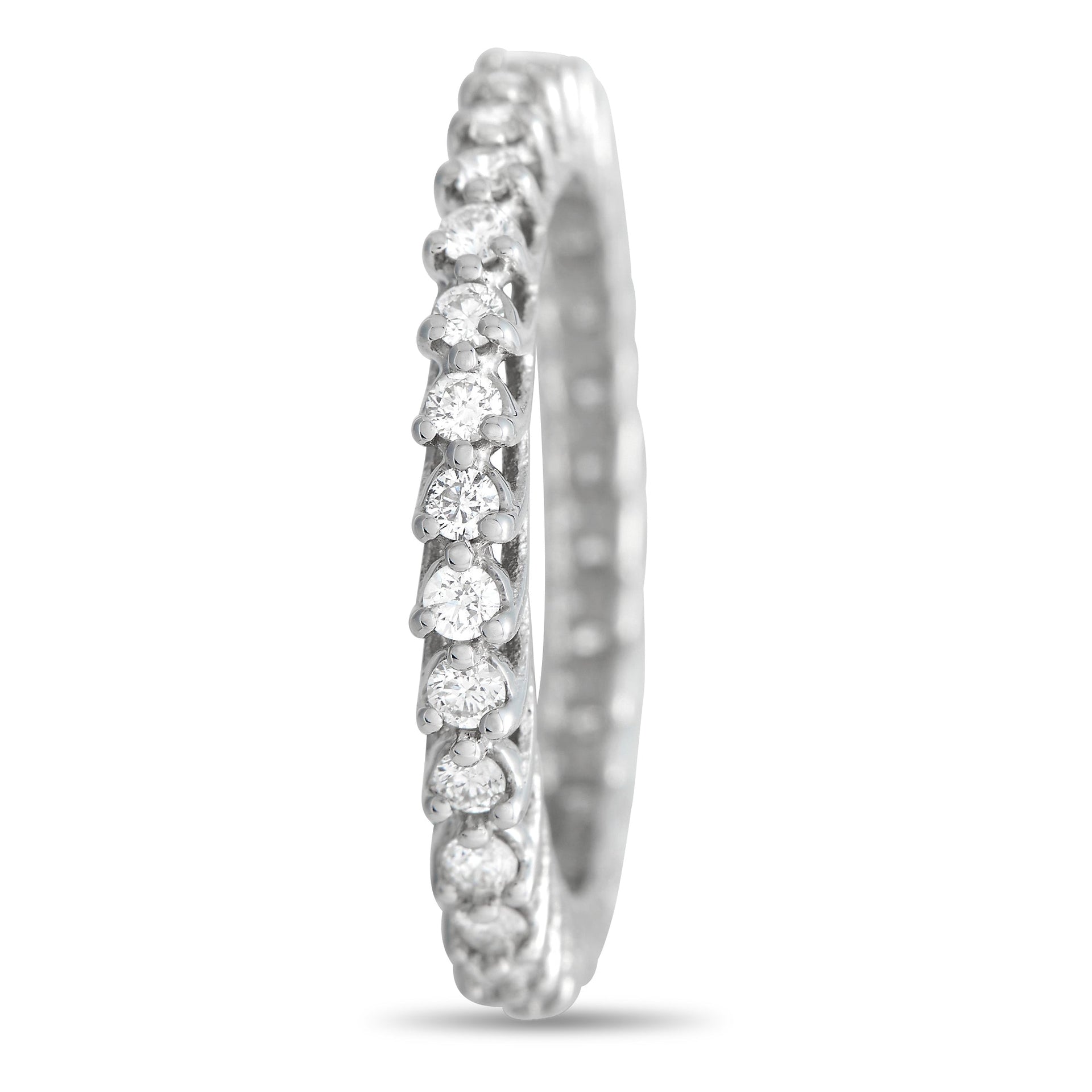 14K White Gold 0.80 ct Diamond Eternity Band Ring