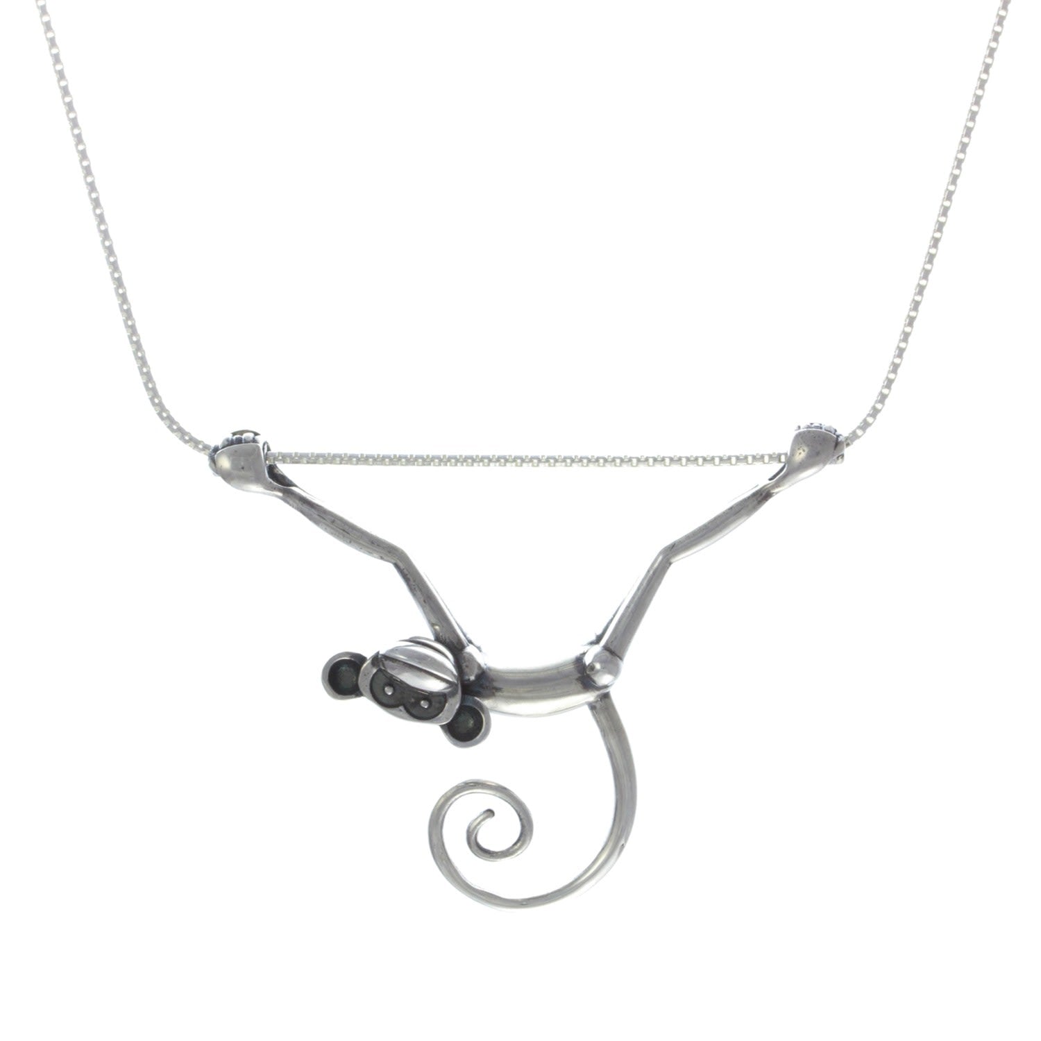 Toy Monkey Necklace - Silver