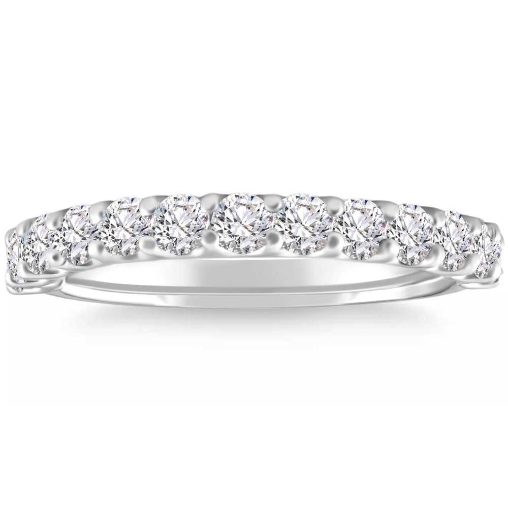 1Ct Diamond U Prong Wedding Ring Stackable Band 14k Gold Lab Grown