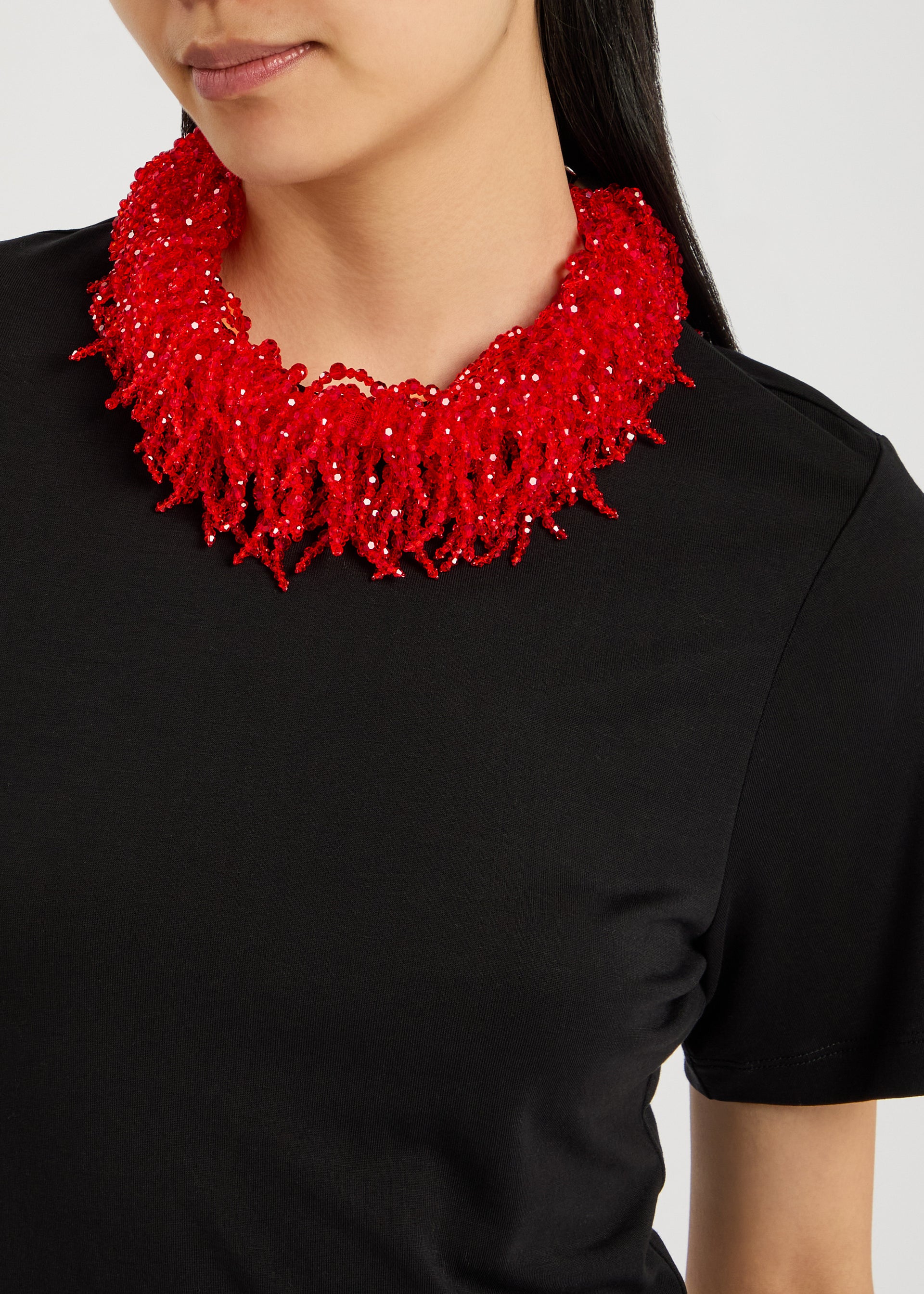 Cascading Crystal Tassle necklace