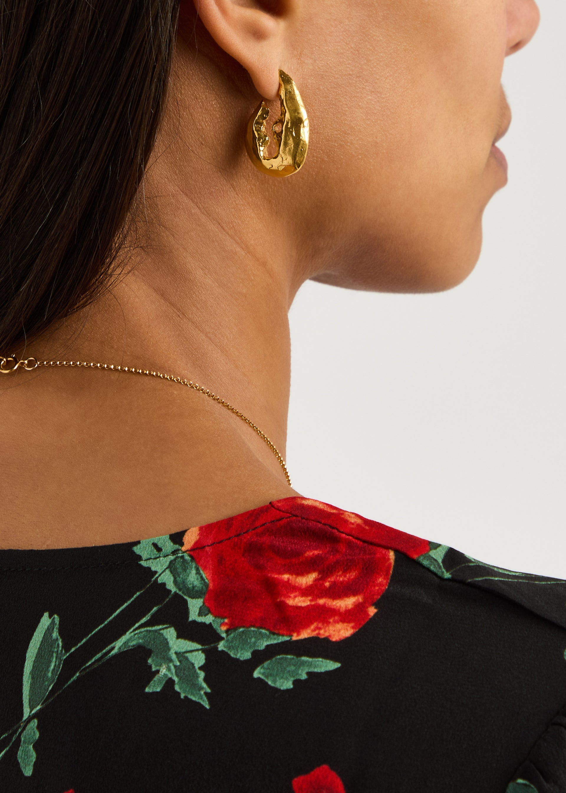 The Gilded Crustacean 24kt gold-plated hoop earrings