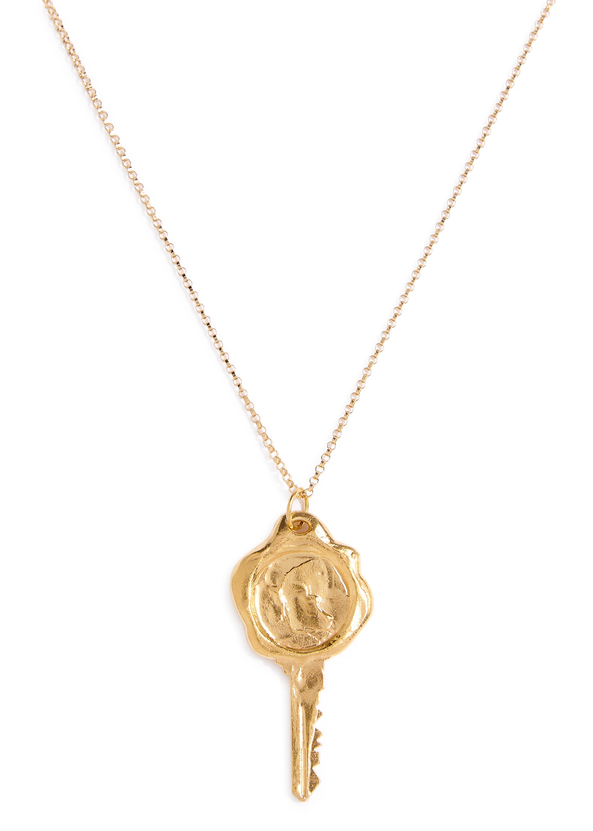 The Key To The Library 24kt gold-plated necklace