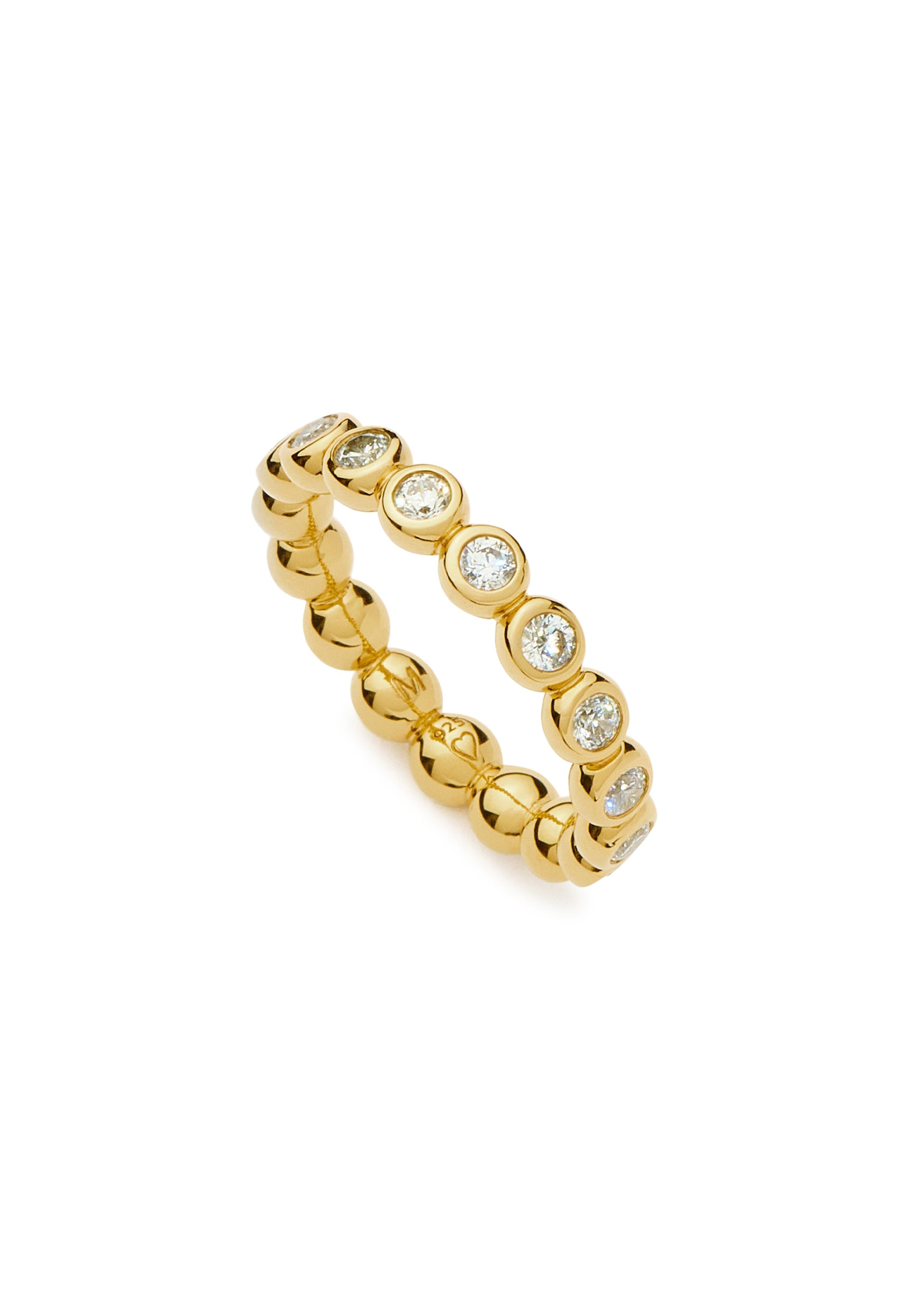 Tennis Eternity 18kt gold vermeil ring