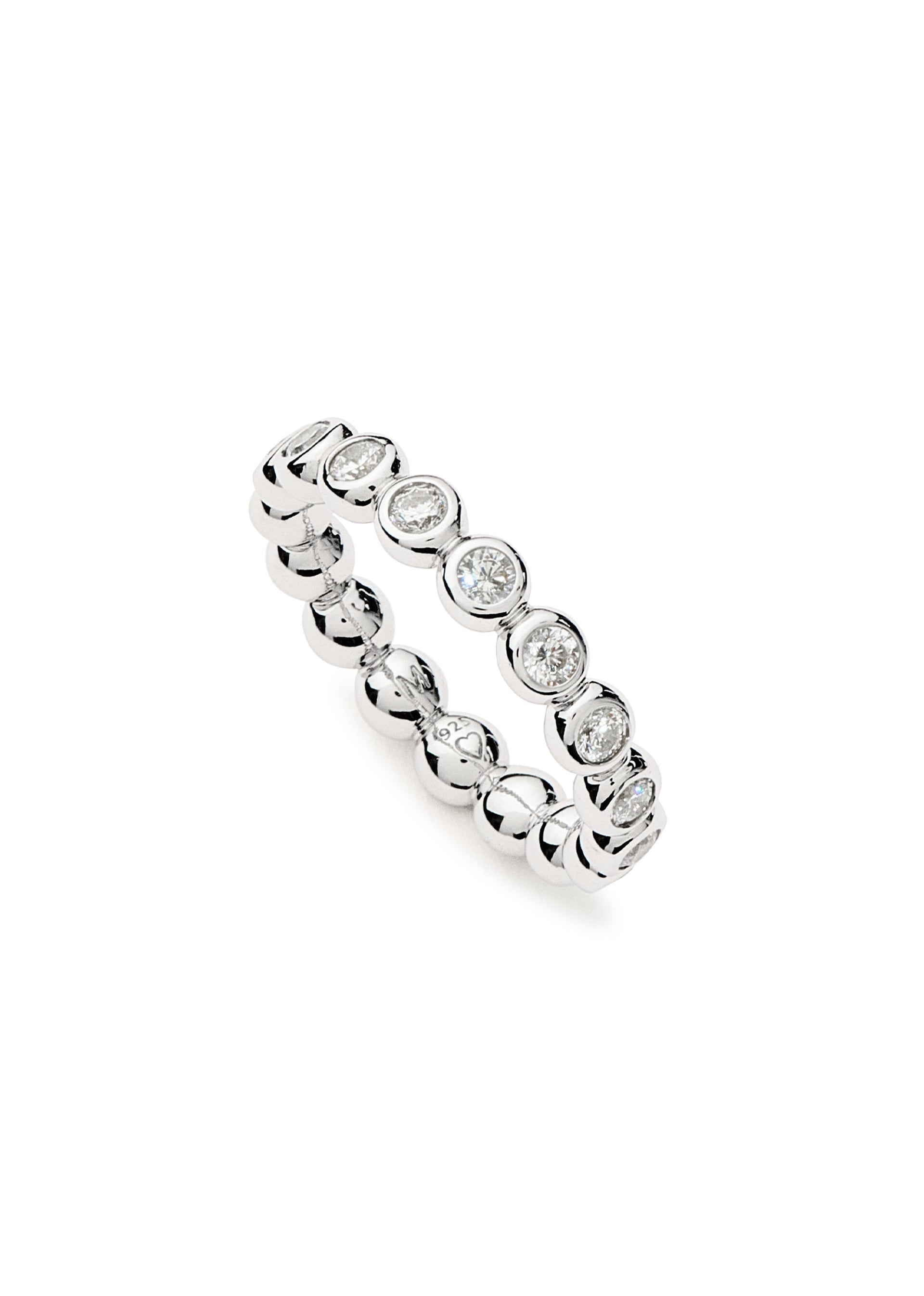Tennis Eternity sterling silver ring