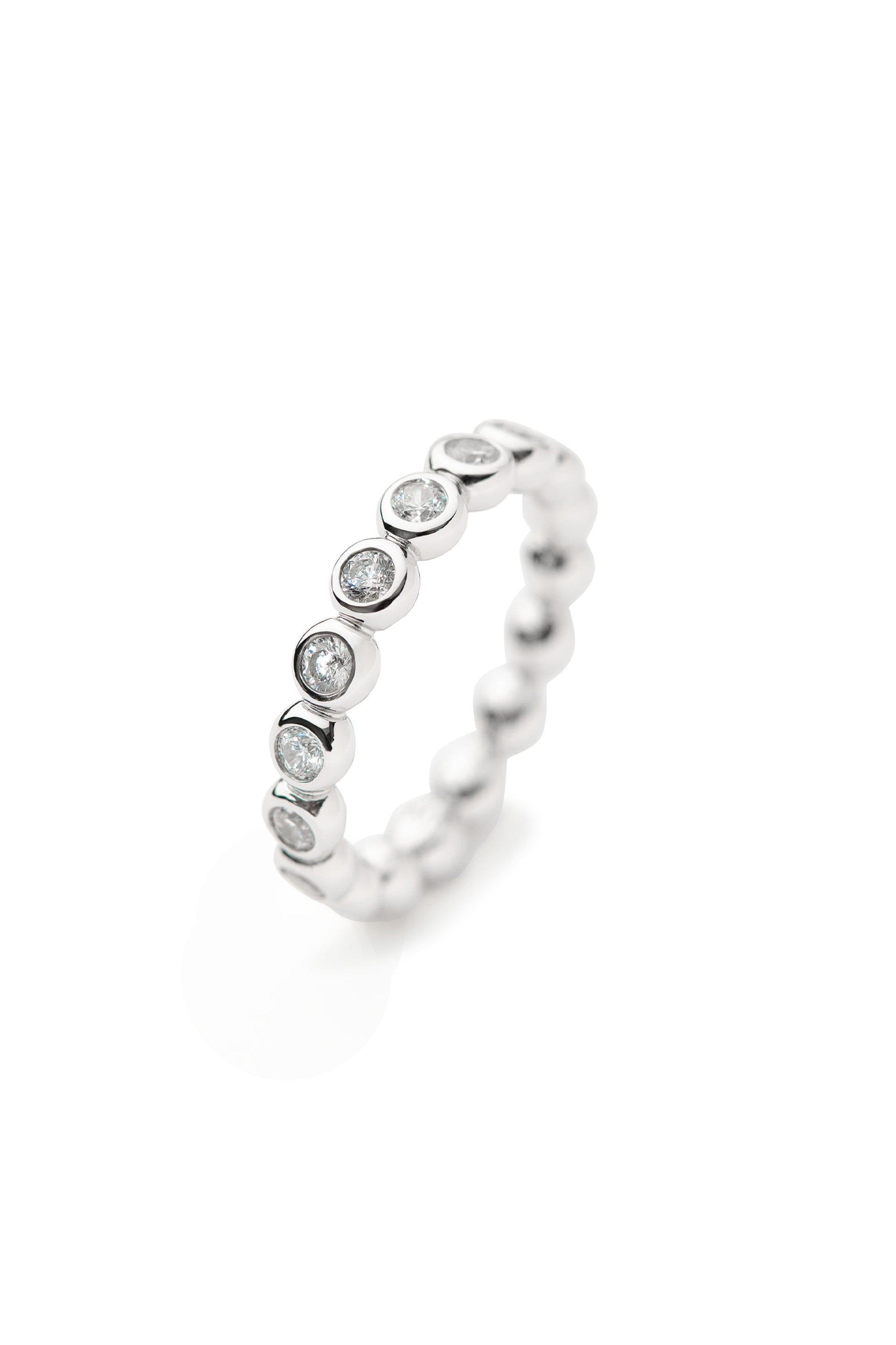 Tennis Eternity sterling silver ring