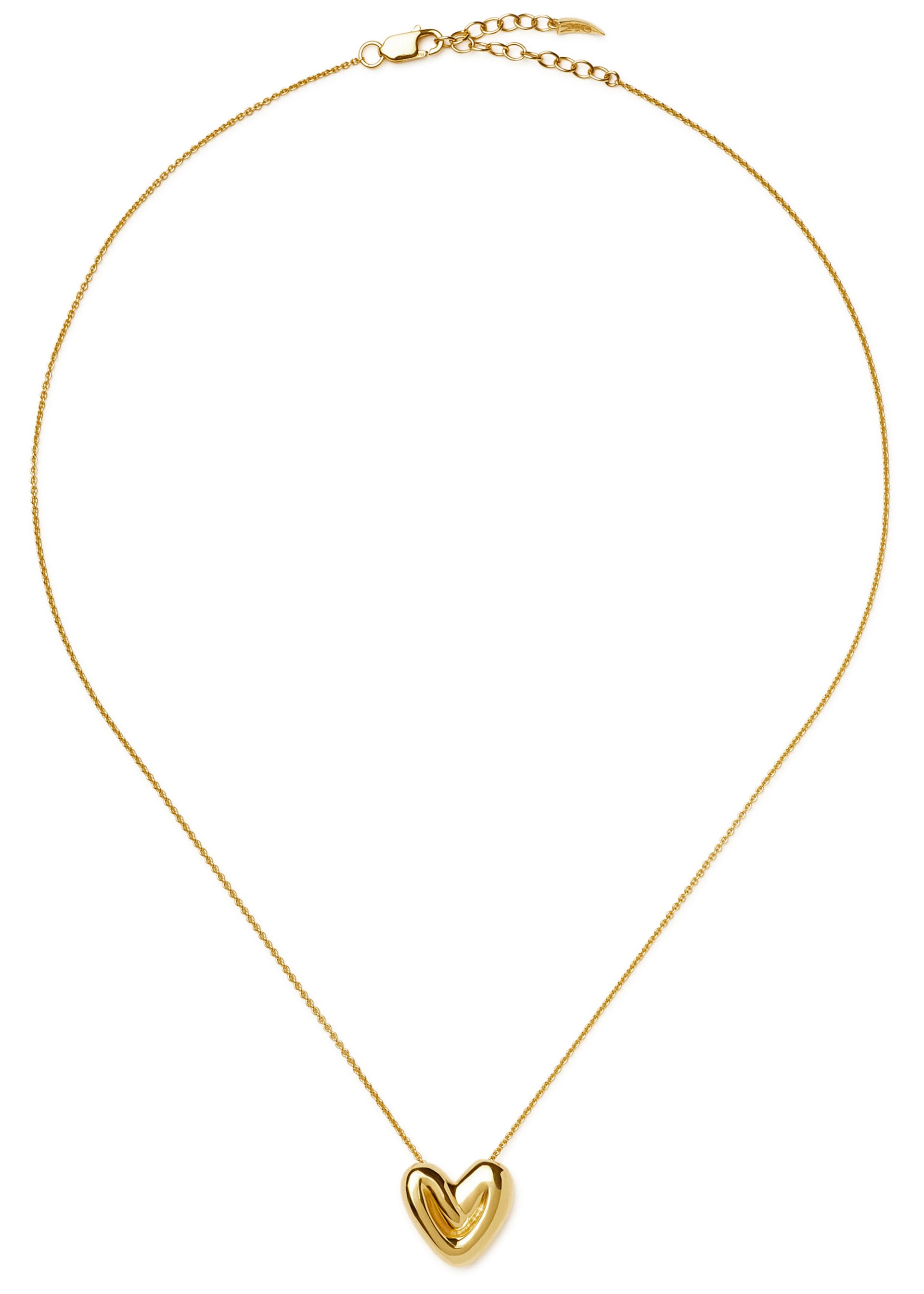 Puffy Heart 18kt gold-plated necklace