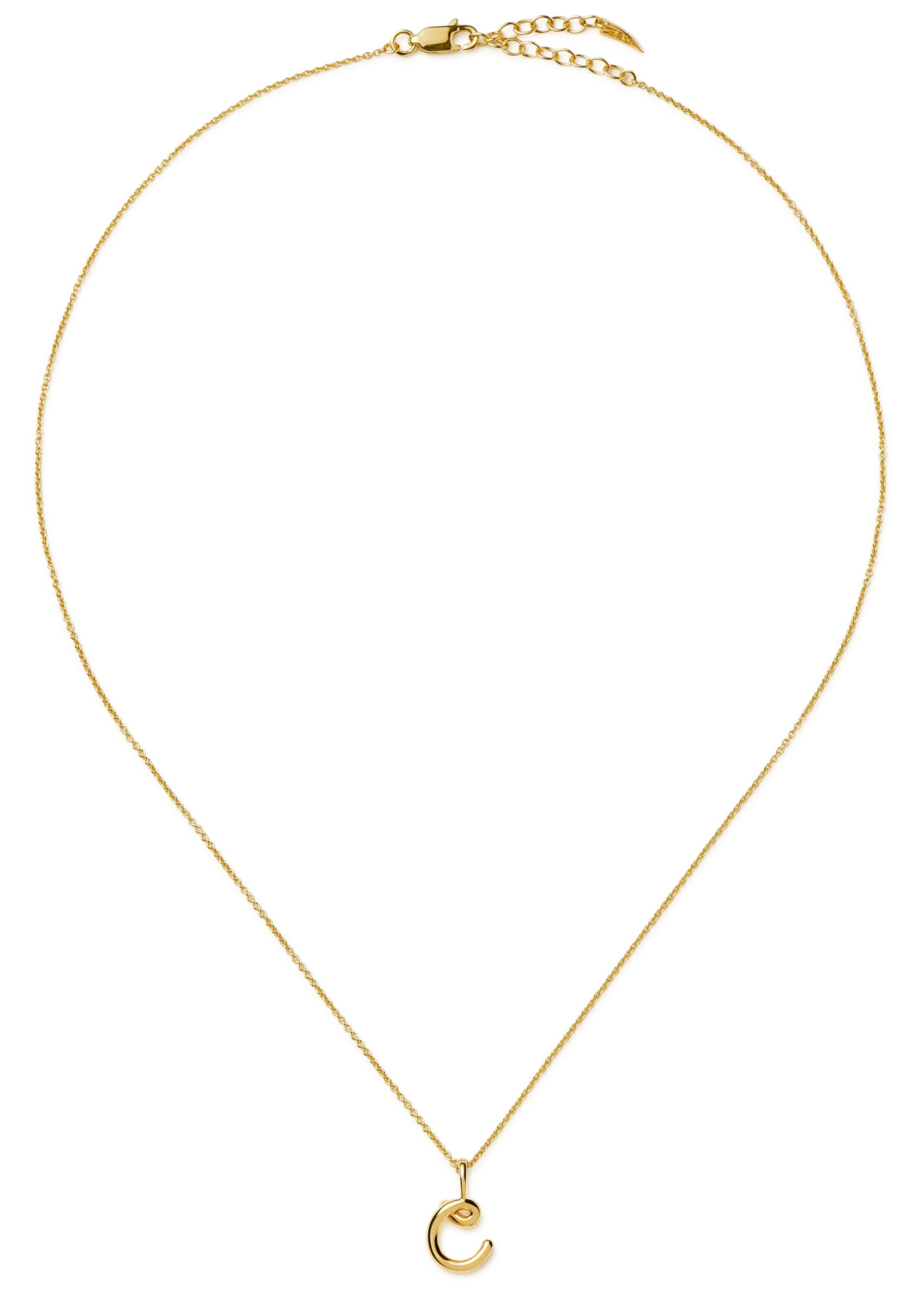 Initial C mini 18kt gold vermeil necklace