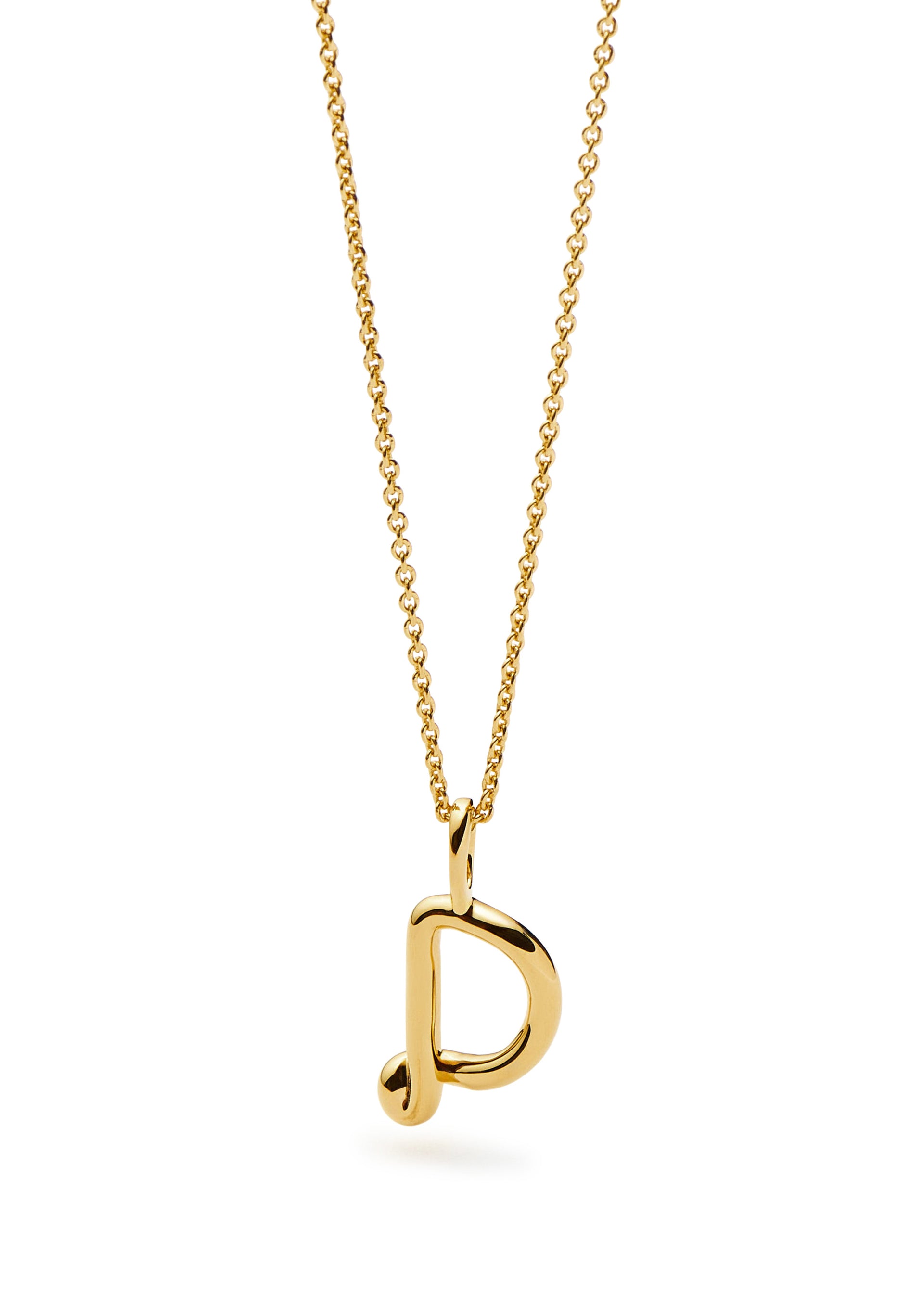 Initial D mini 18kt gold vermeil necklace