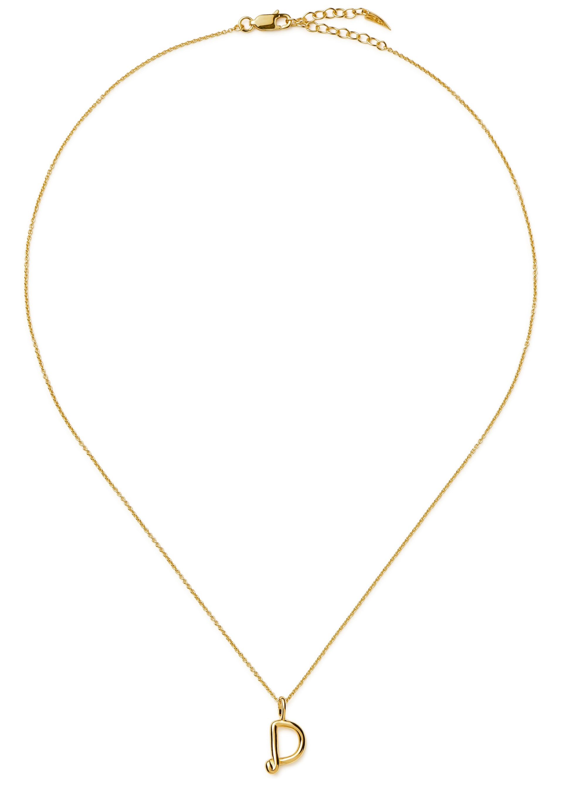 Initial D mini 18kt gold vermeil necklace