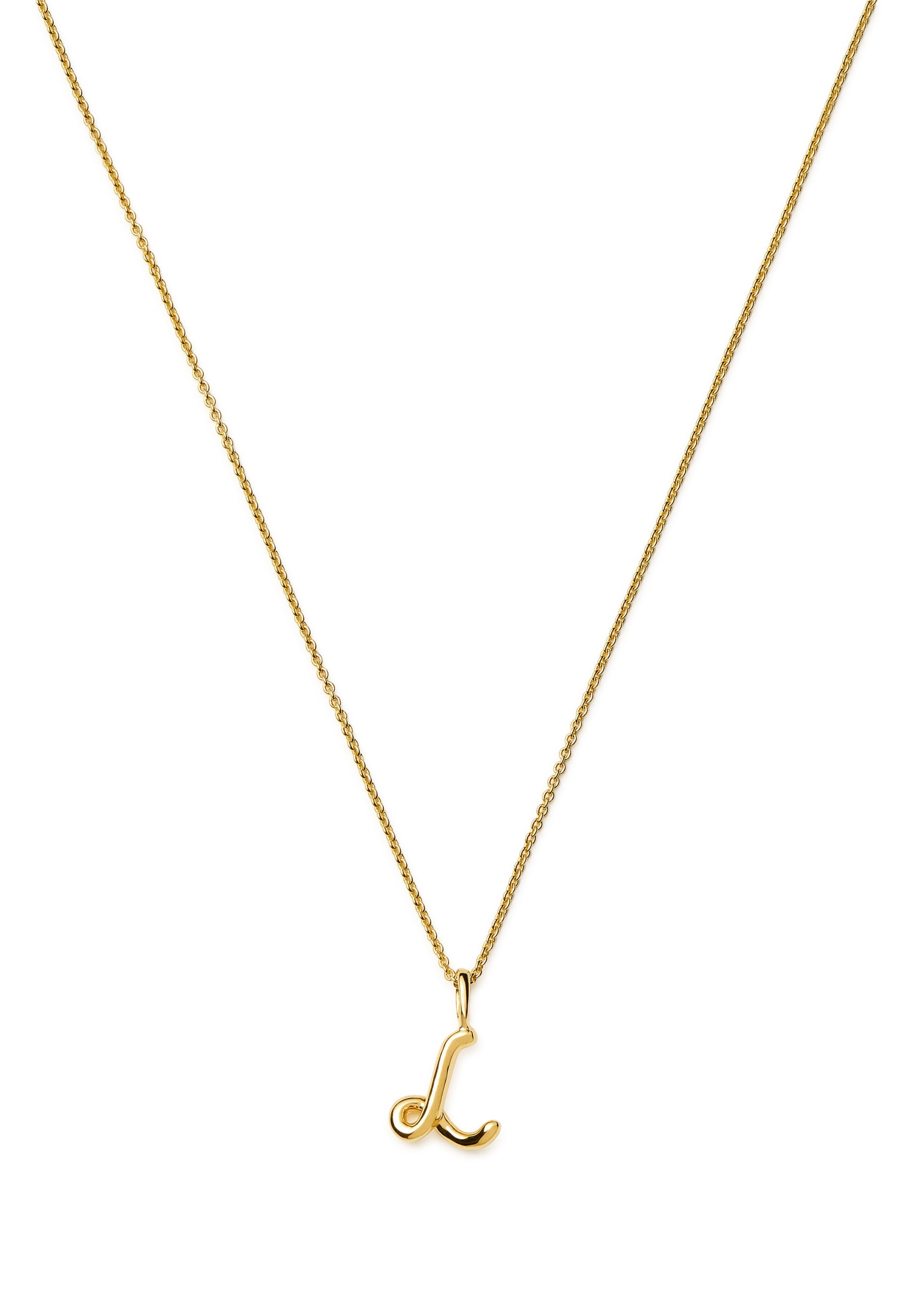 Initial L mini 18kt gold vermeil necklace