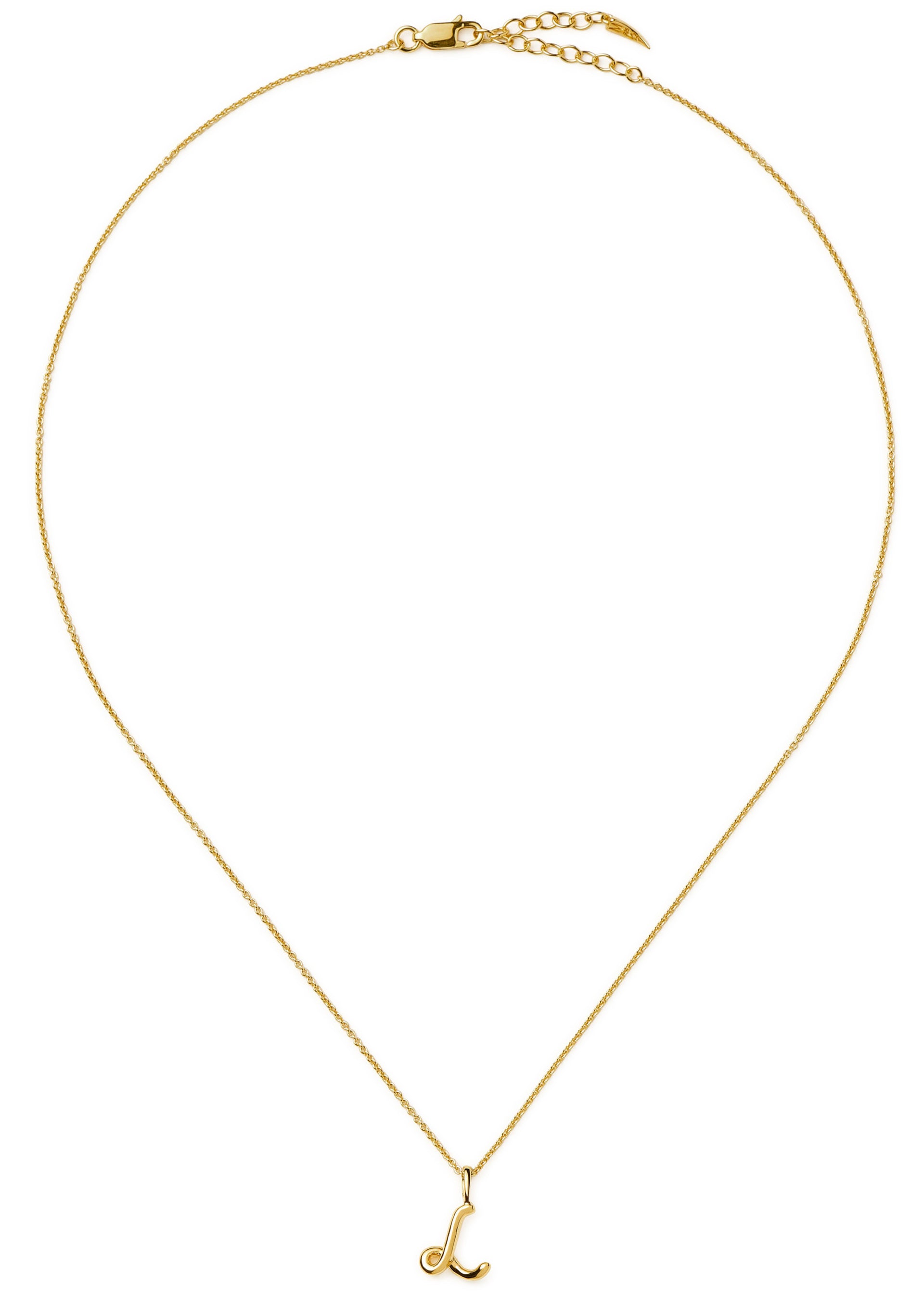 Initial L mini 18kt gold vermeil necklace