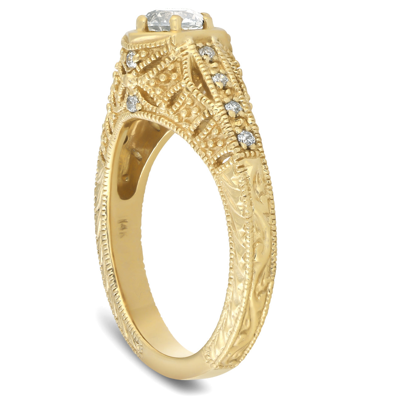 Emery .70Ct Vintage Diamond Antique Engagement 14K Yellow Gold