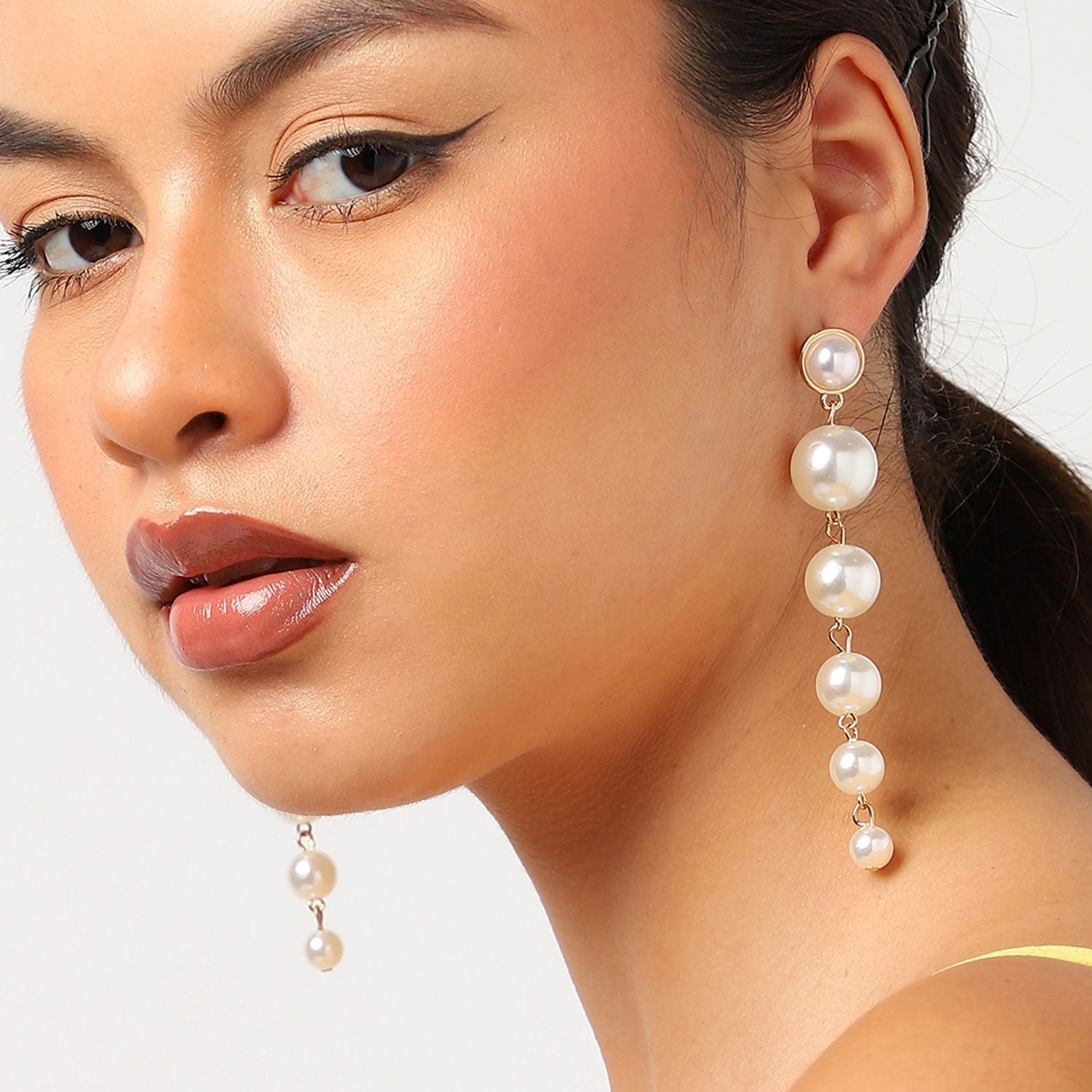 Pearl Statement Drop Earrings