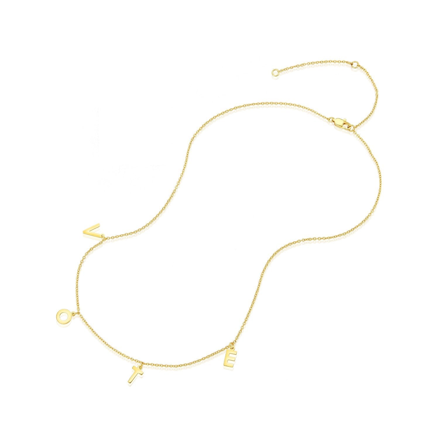 Adornia Vote Necklace gold