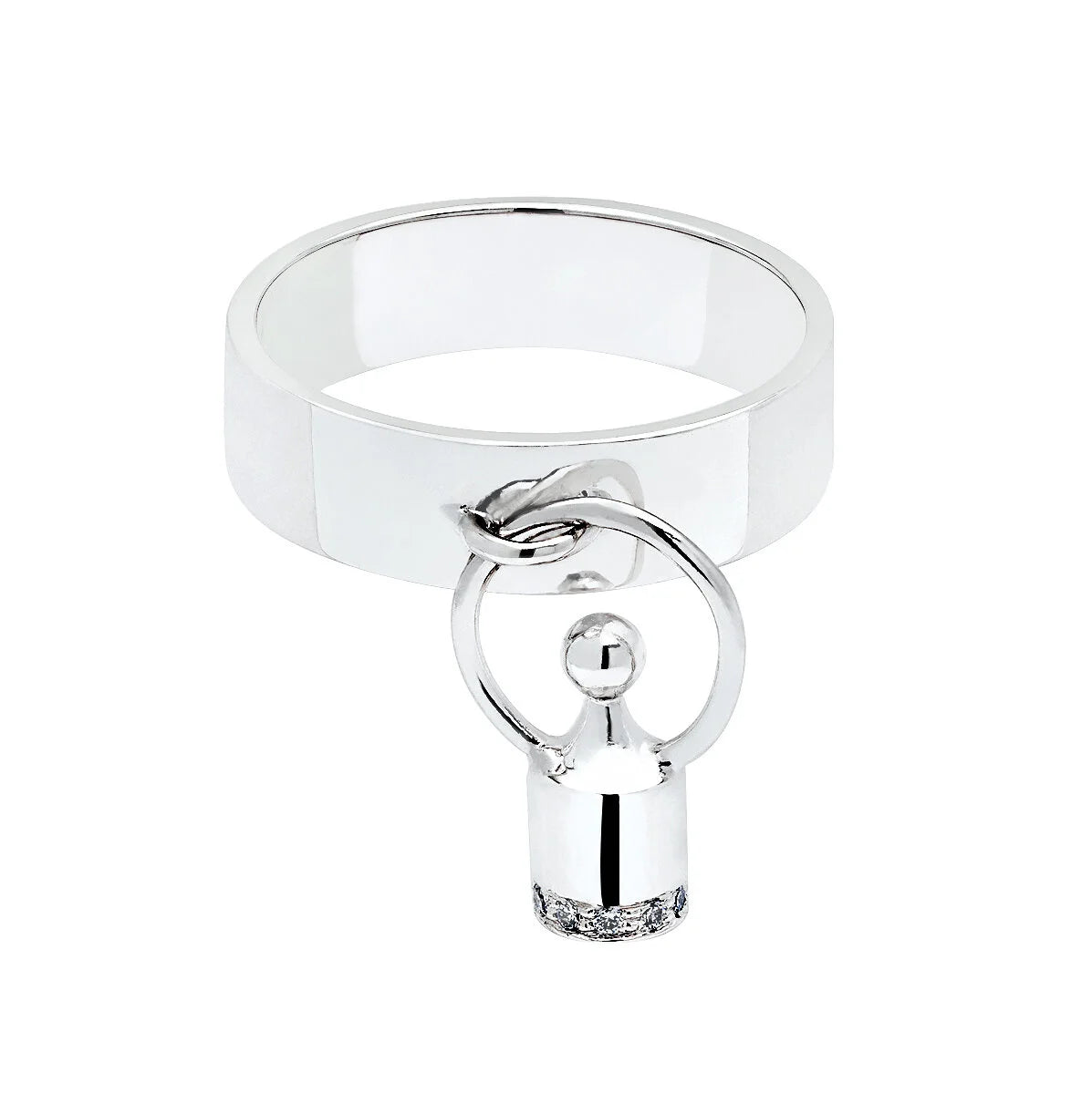Weight of Love white gold ring with diamonds