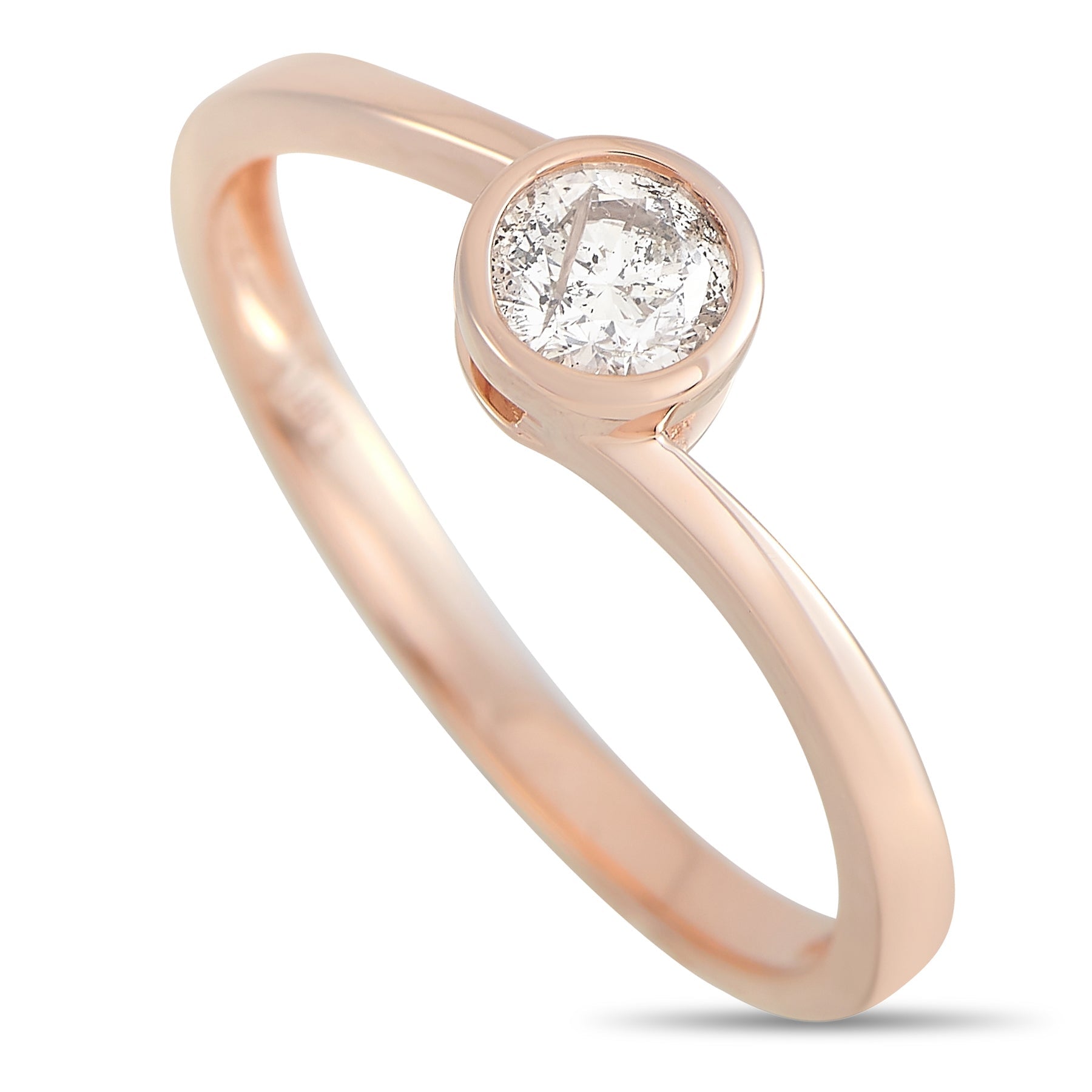 14K Rose Gold 0.26 ct Diamond Solitaire Ring