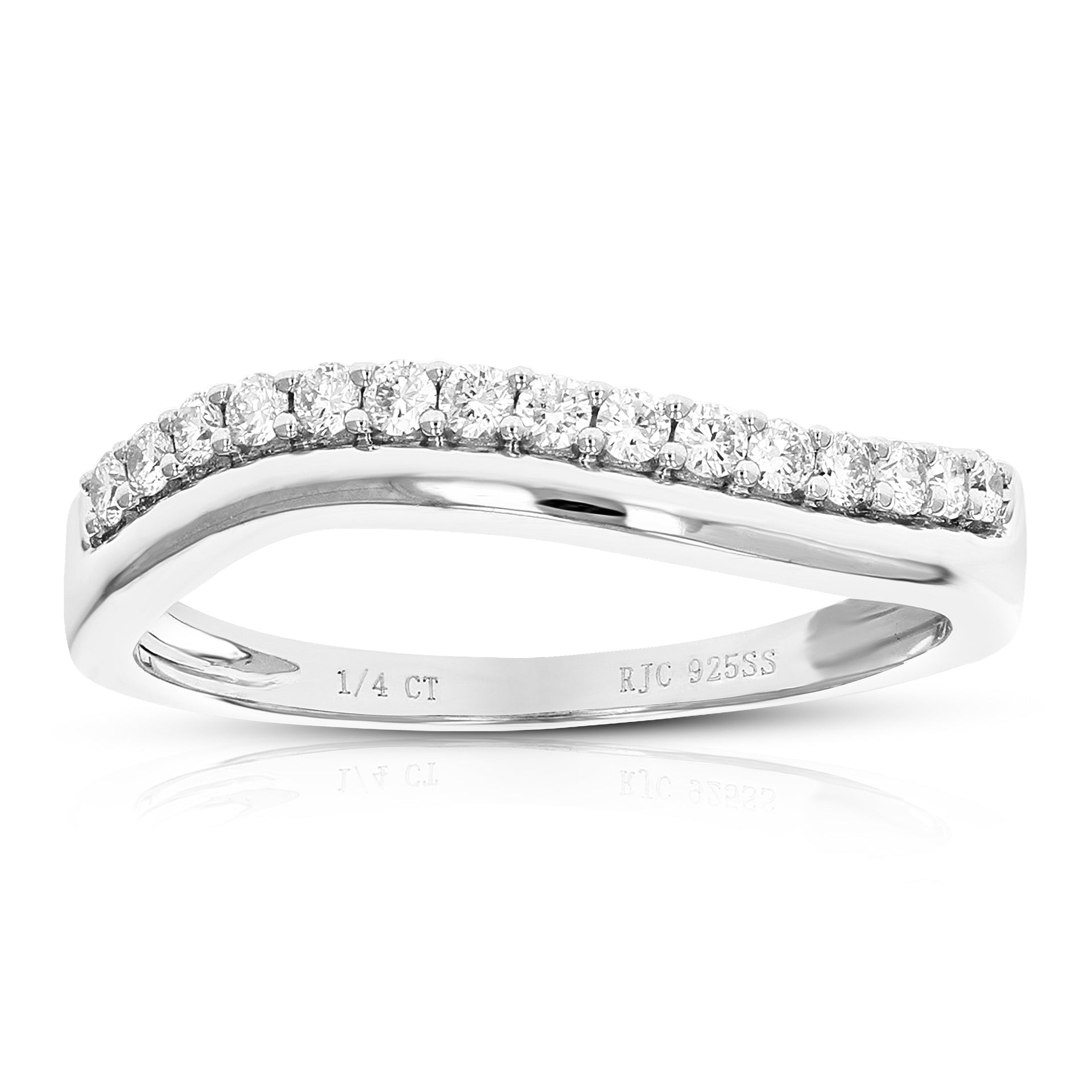 1/4 cttw Round Lab Grown Diamond Prong Set Wedding Engagement Ring .925 Sterling Silver Prong Set