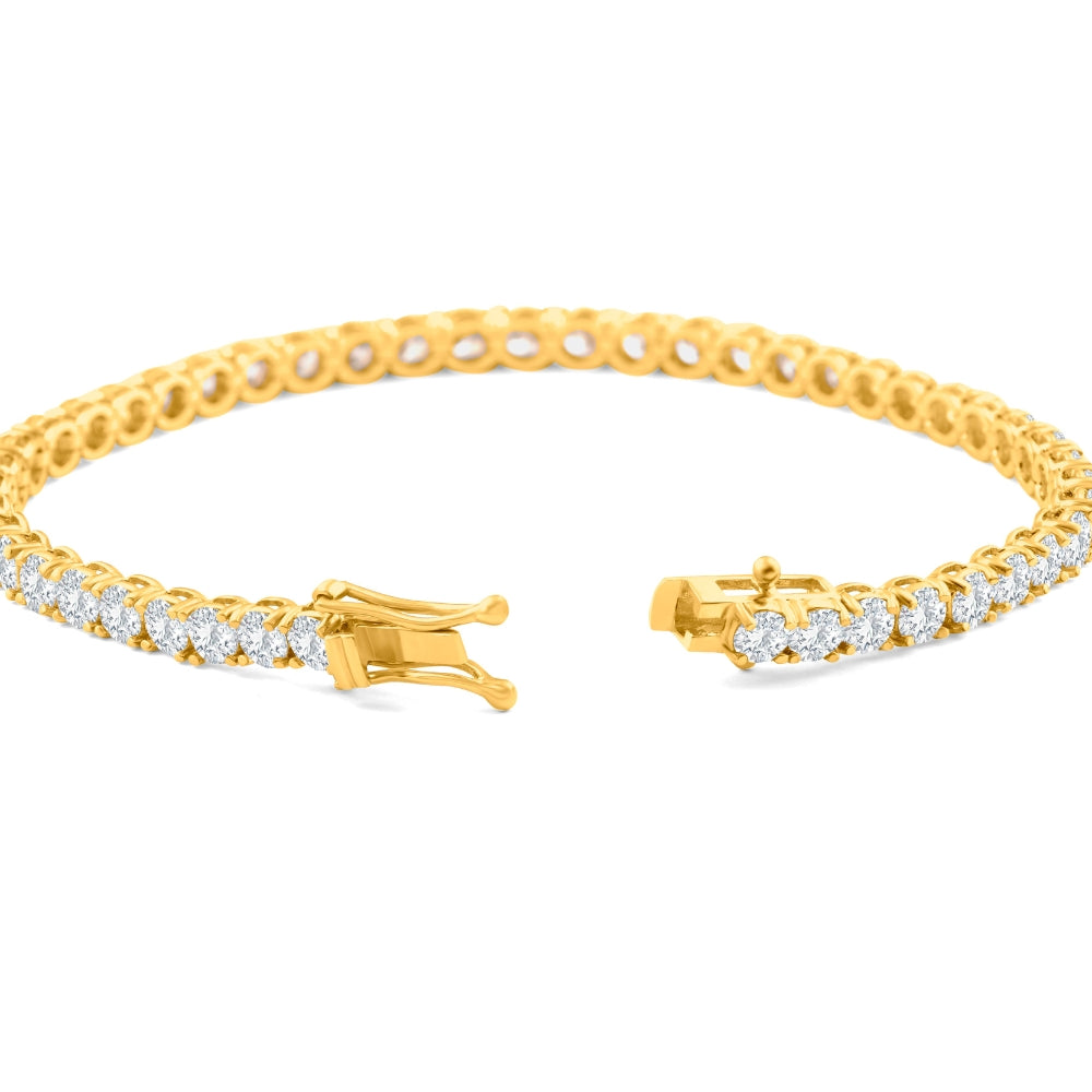 8.00Ct Diamond Tennis Bracelet 14k Gold Lab Grown 7'