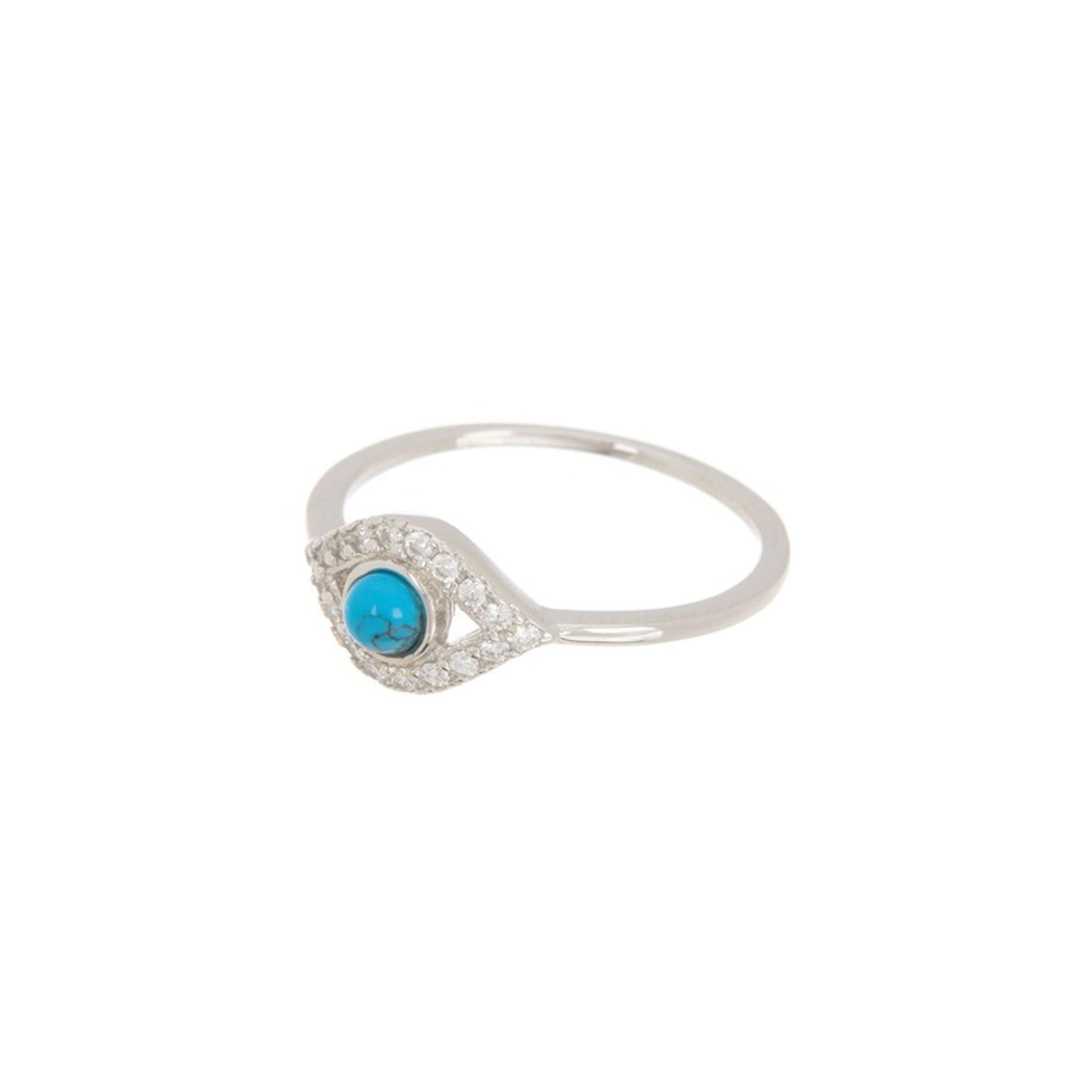 Adornia Evil Eye Ring silver