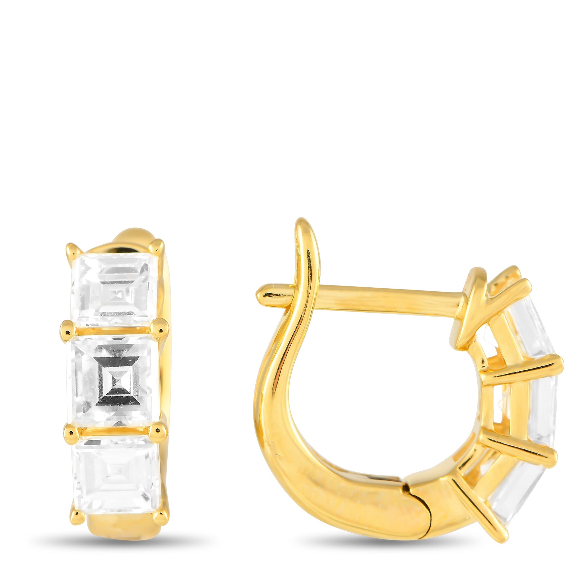 LB Exclusive 18K Yellow Gold 1.35ct Diamond Earrings AER-19904-Y