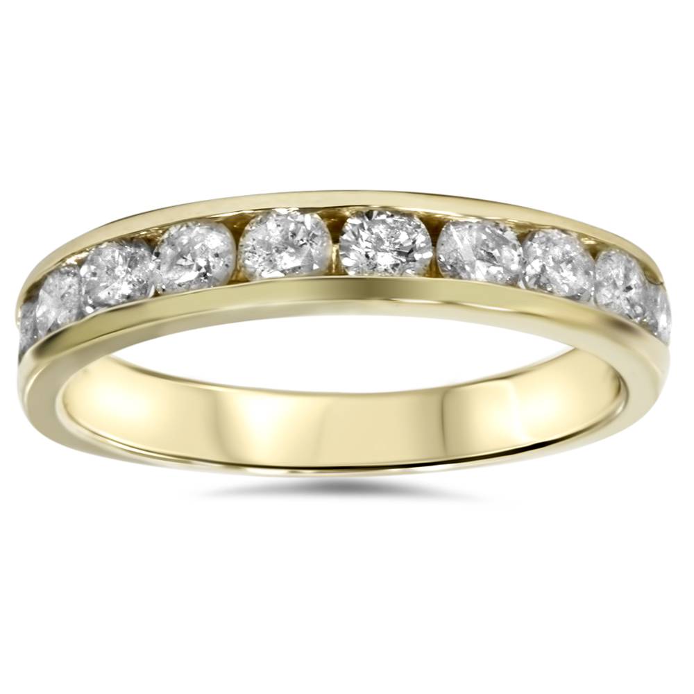 1/2 CT 14K Yellow Gold Channel Set Diamond Wedding Ring