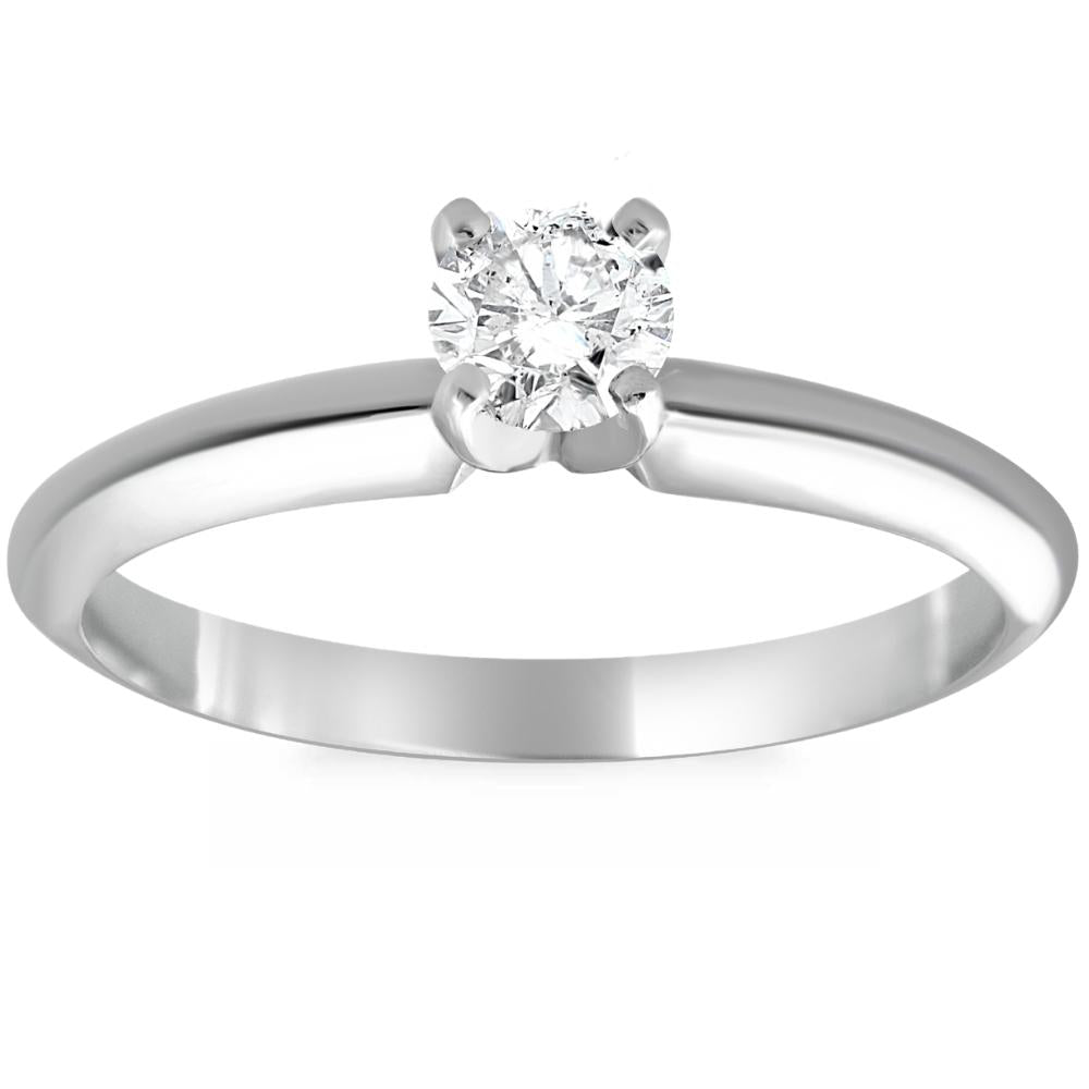 1/4 ct Solitaire Round Cut Diamond Platinum Engagement Ring