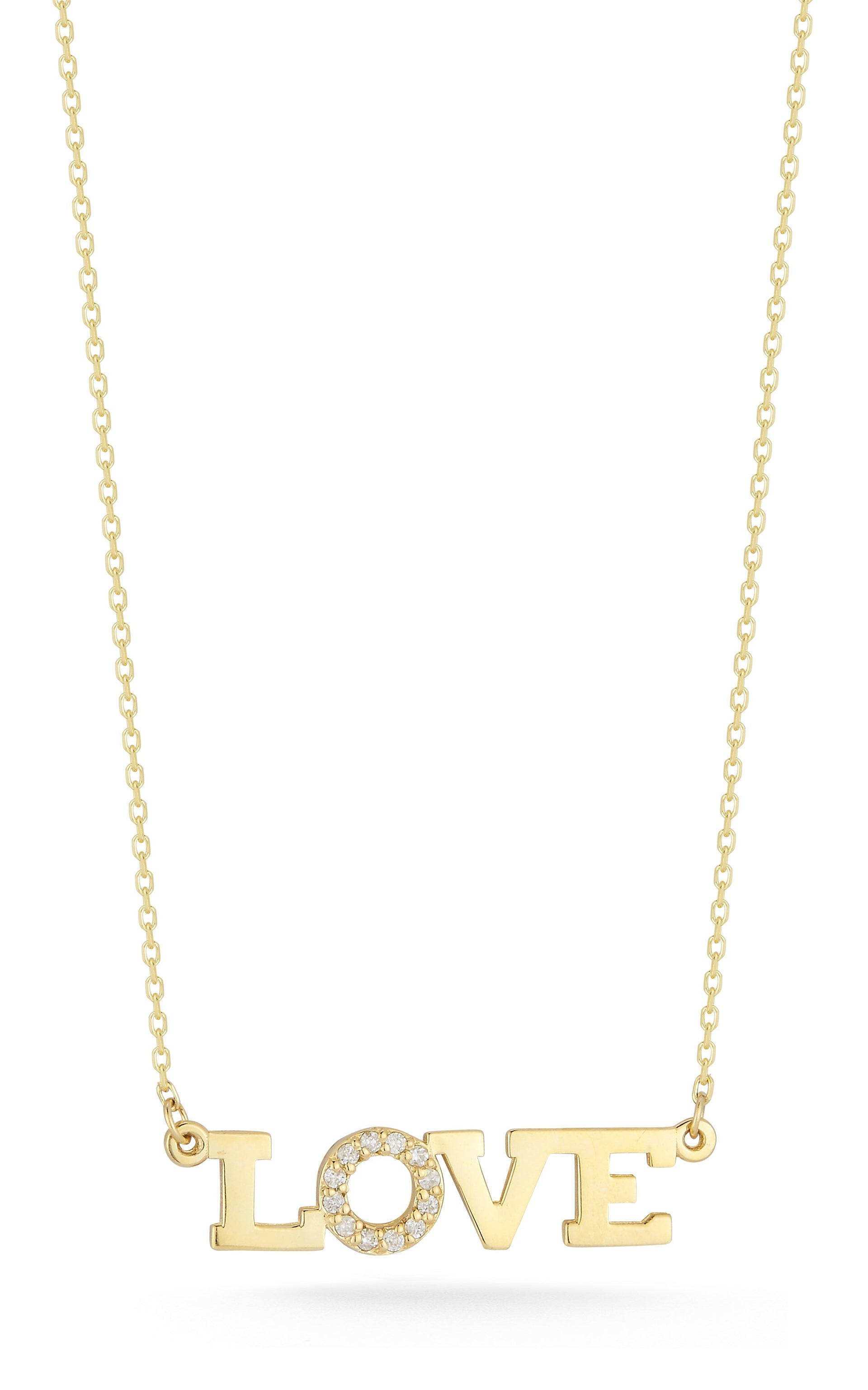 14K Gold & Diamond Love Necklace