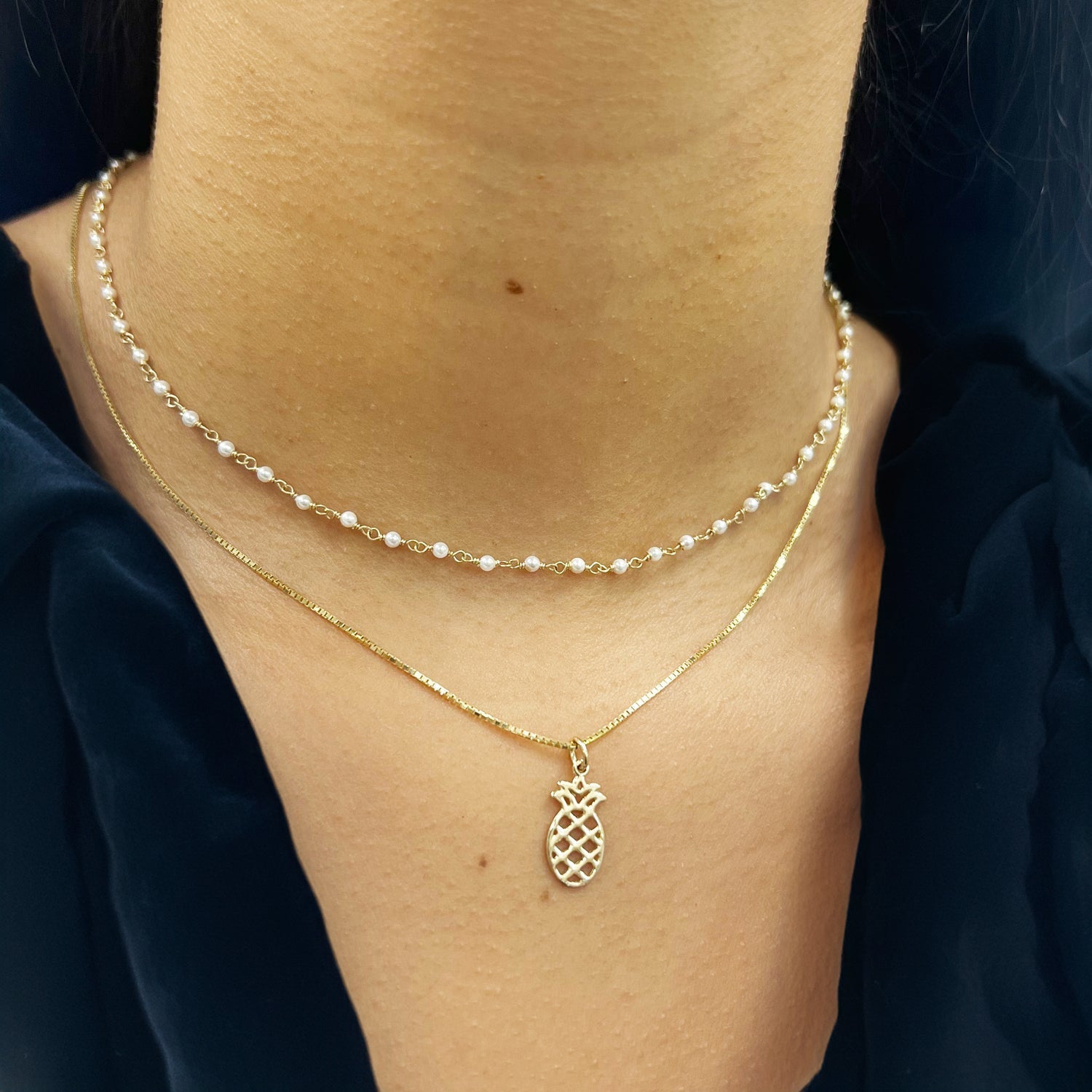 Mini Gold Pineapple Charm