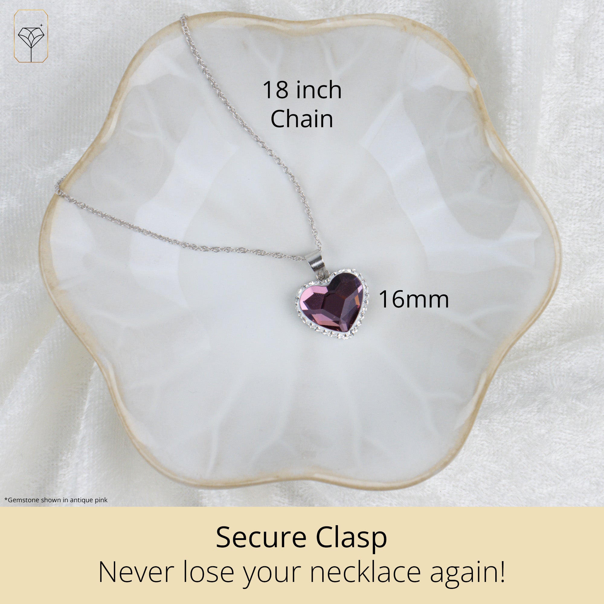 Sterling Silver Blue and White Swarovski Crystal Heart Pendant