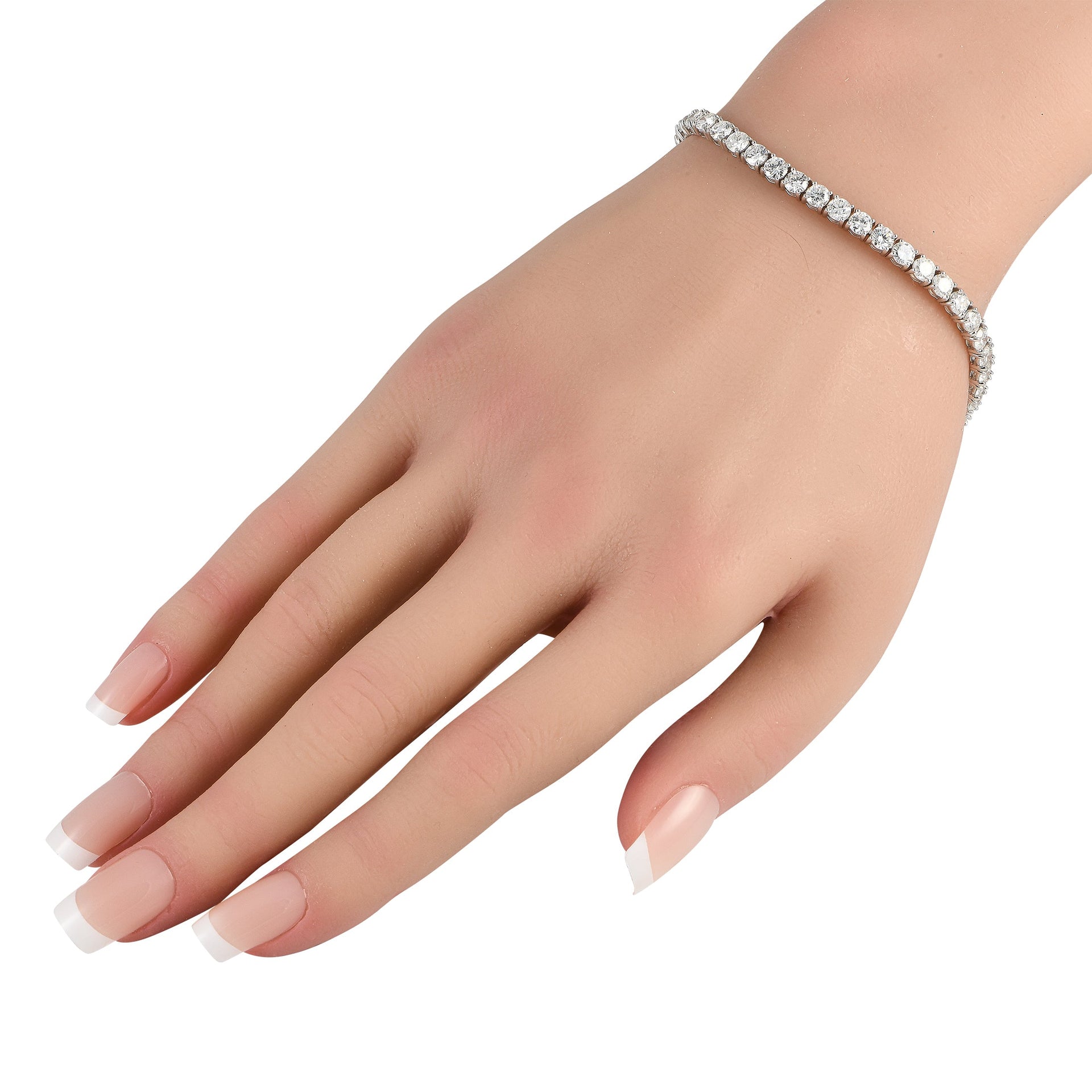 LB Exclusive 14K White Gold 8.03ct Diamond Tennis Bracelet MF12-122624 MF20-122624