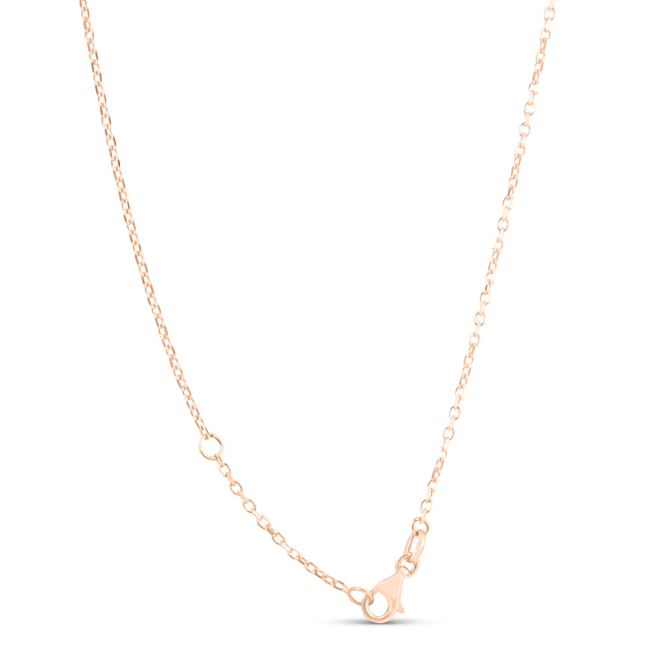14k Rose Gold 18' Station Leaf Women's Necklace