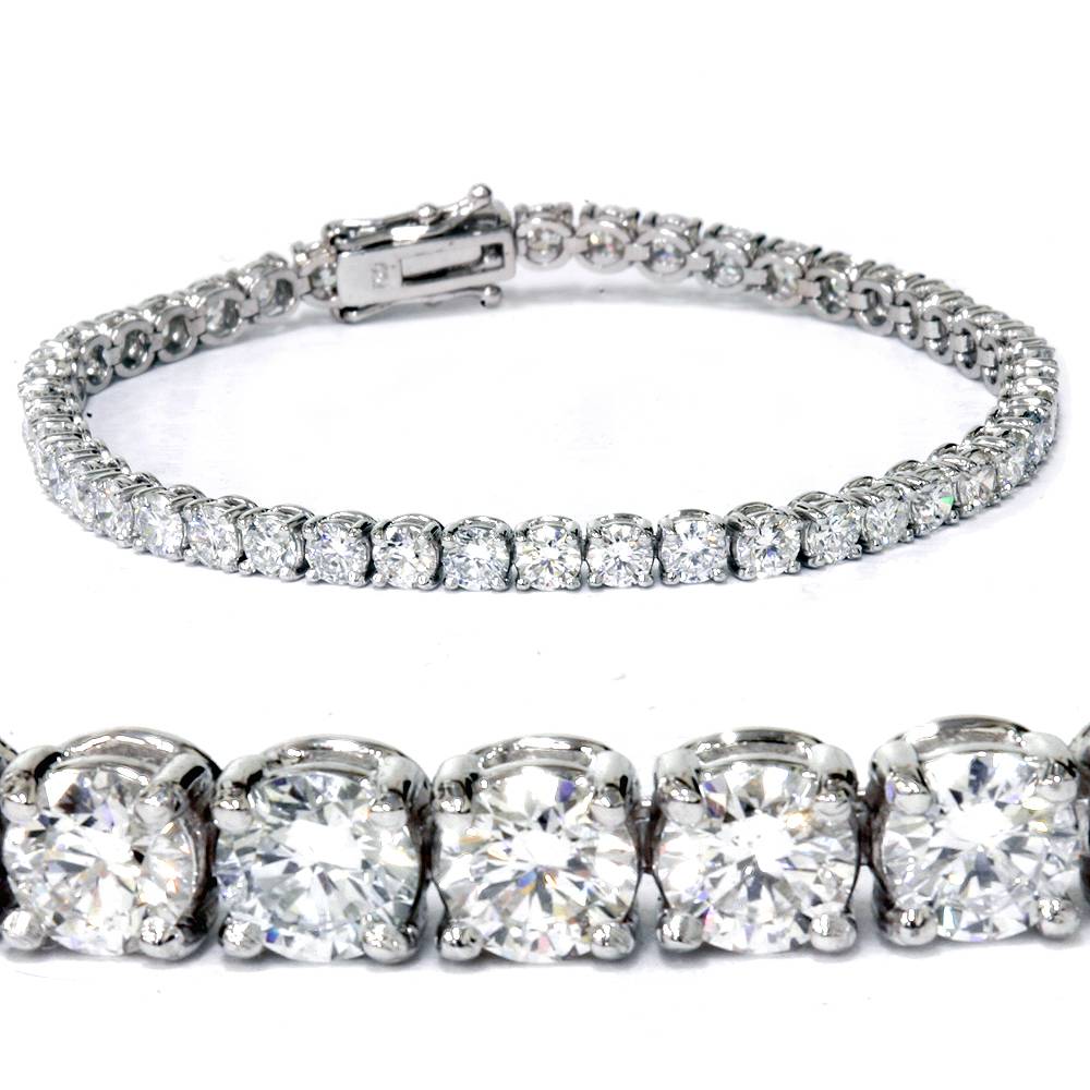 7 Ct T.W. Round Lab Grown Diamond Tennis Bracelet 14K White Gold 7'