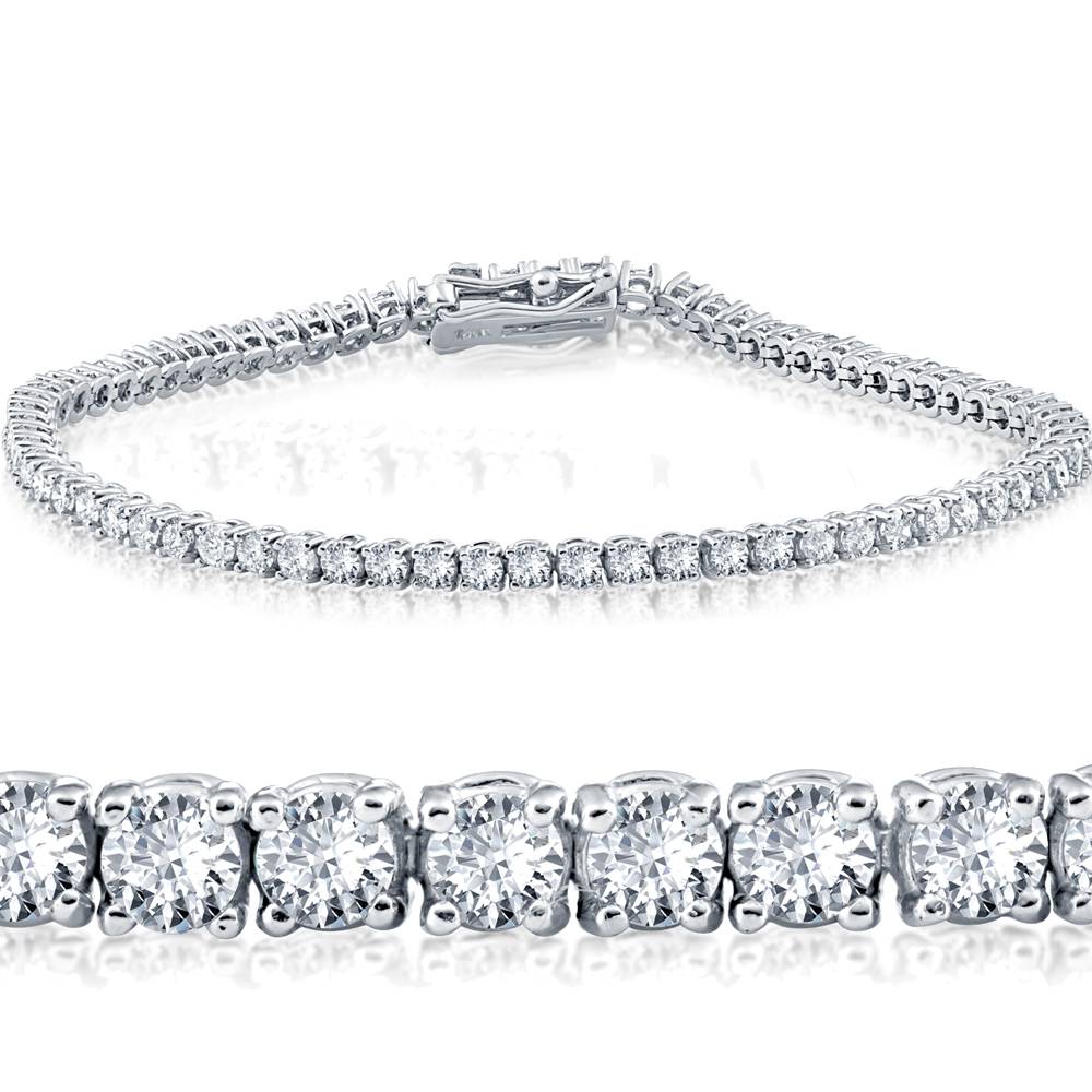 2 cttw Lab Grown Diamond Tennis Bracelet 14 KT White Gold 7'