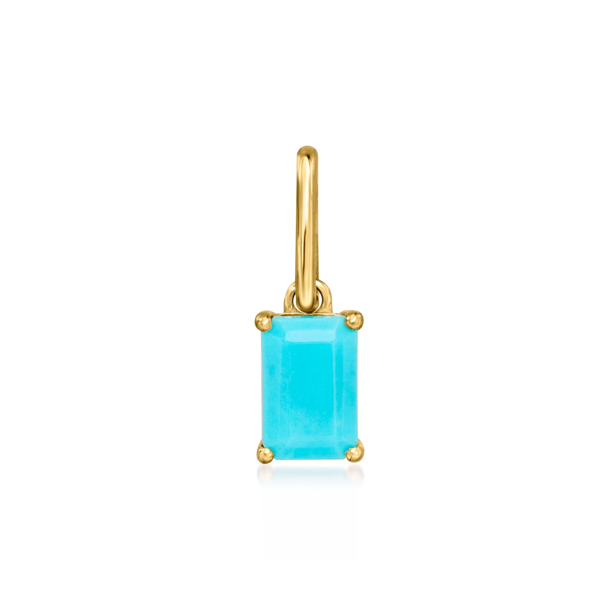 Canaria Turquoise Pendant In 10kt Yellow Gold