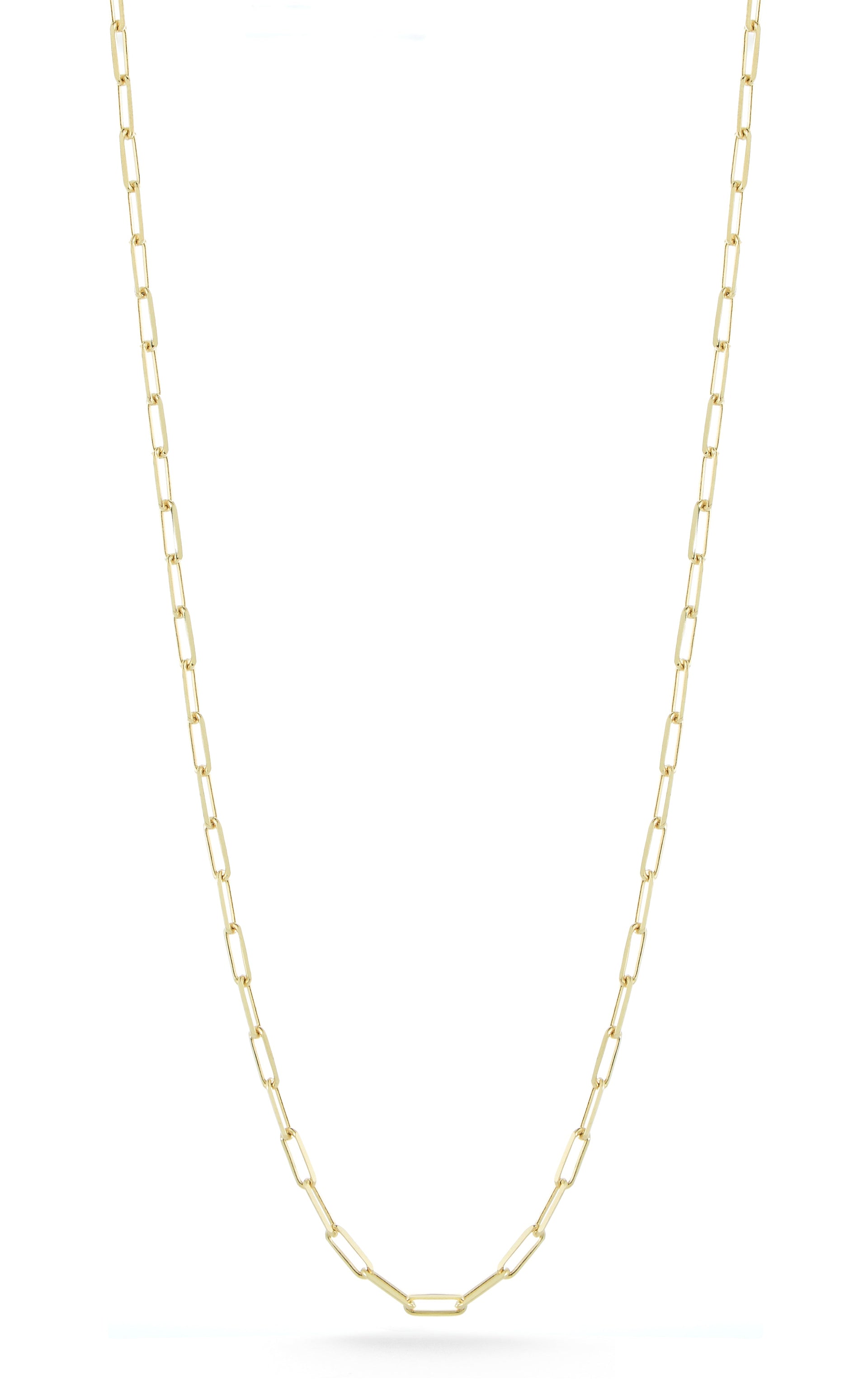 14K Gold Paperclip Chain Necklace
