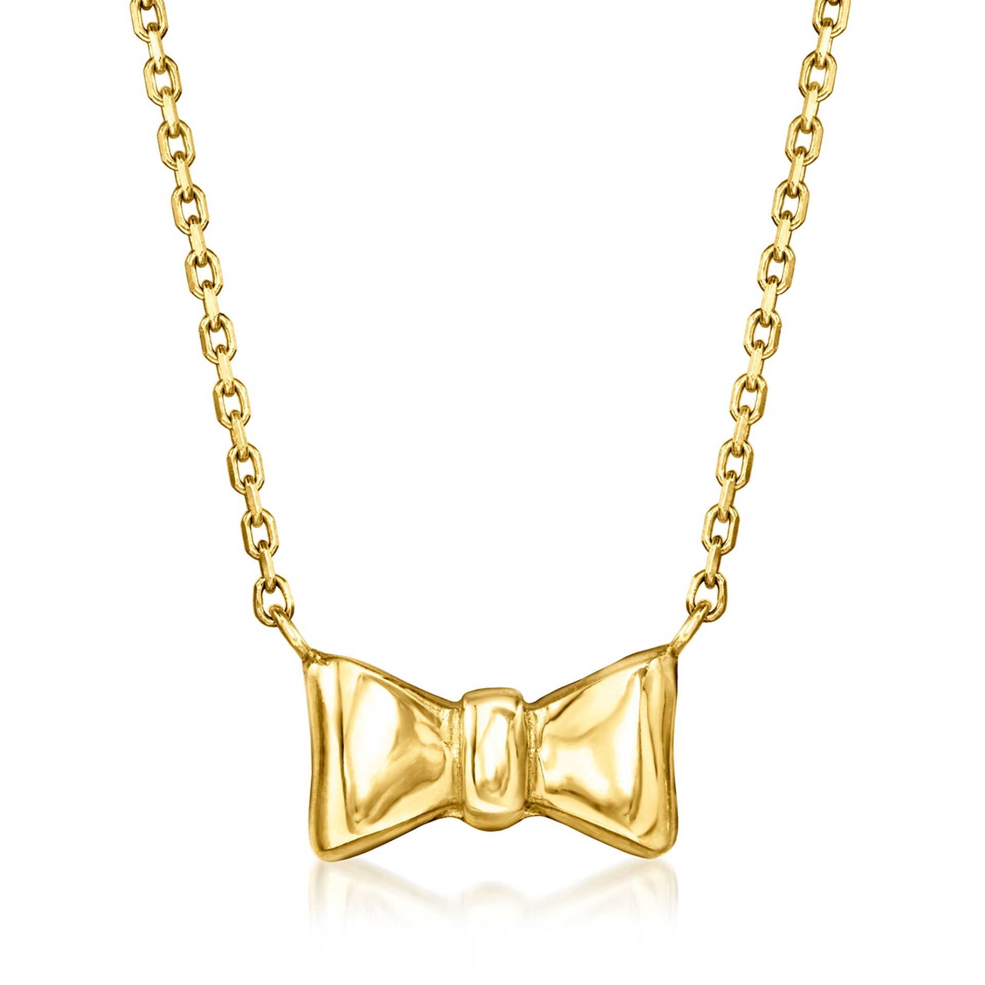 Canaria Fine Jewelry 10kt Yellow Gold Bow Necklace