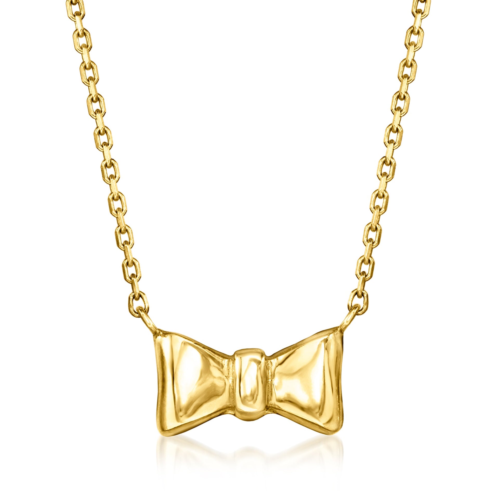 Canaria 10kt Yellow Gold Bow Necklace
