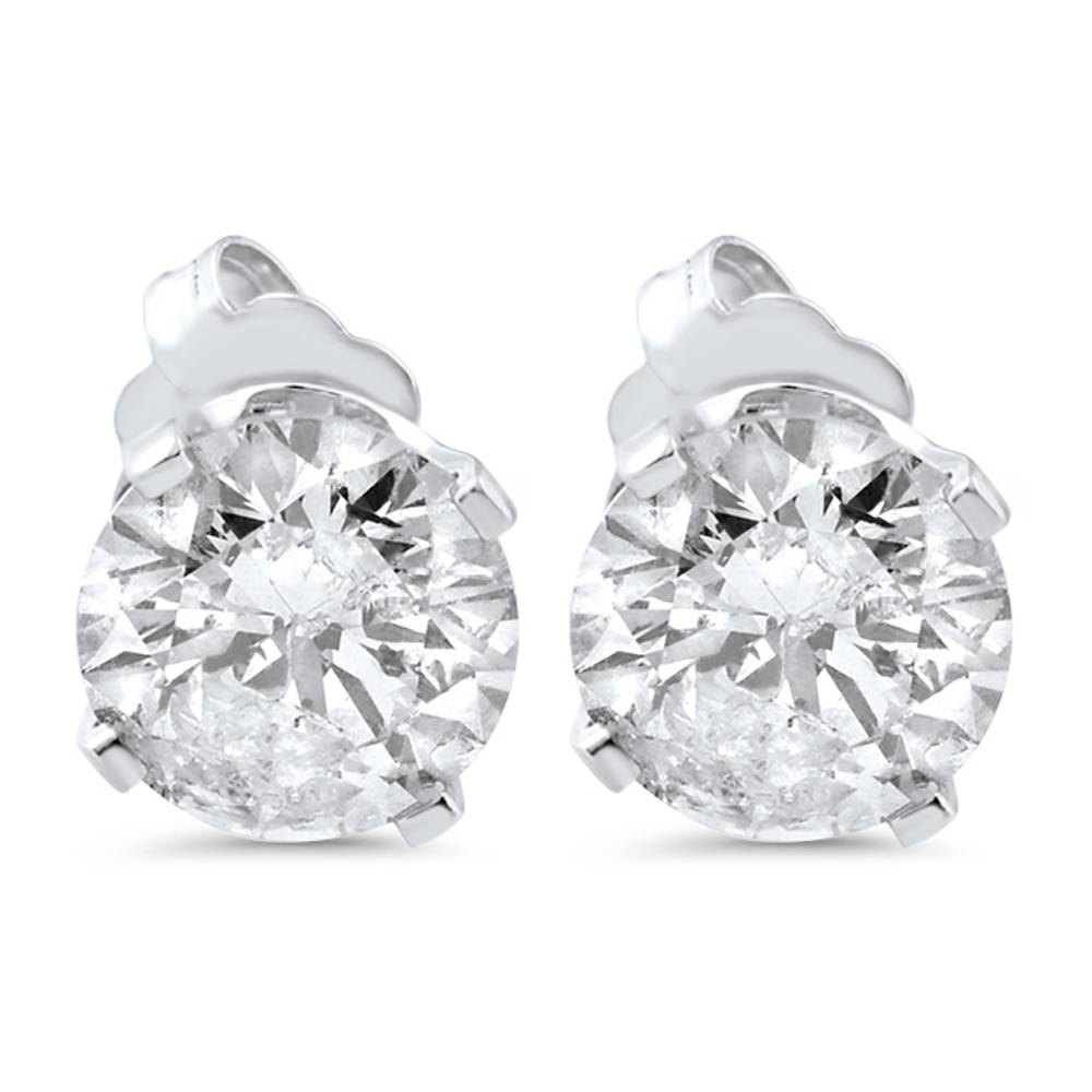1 3/8 ct Diamond Studs 14K White Gold