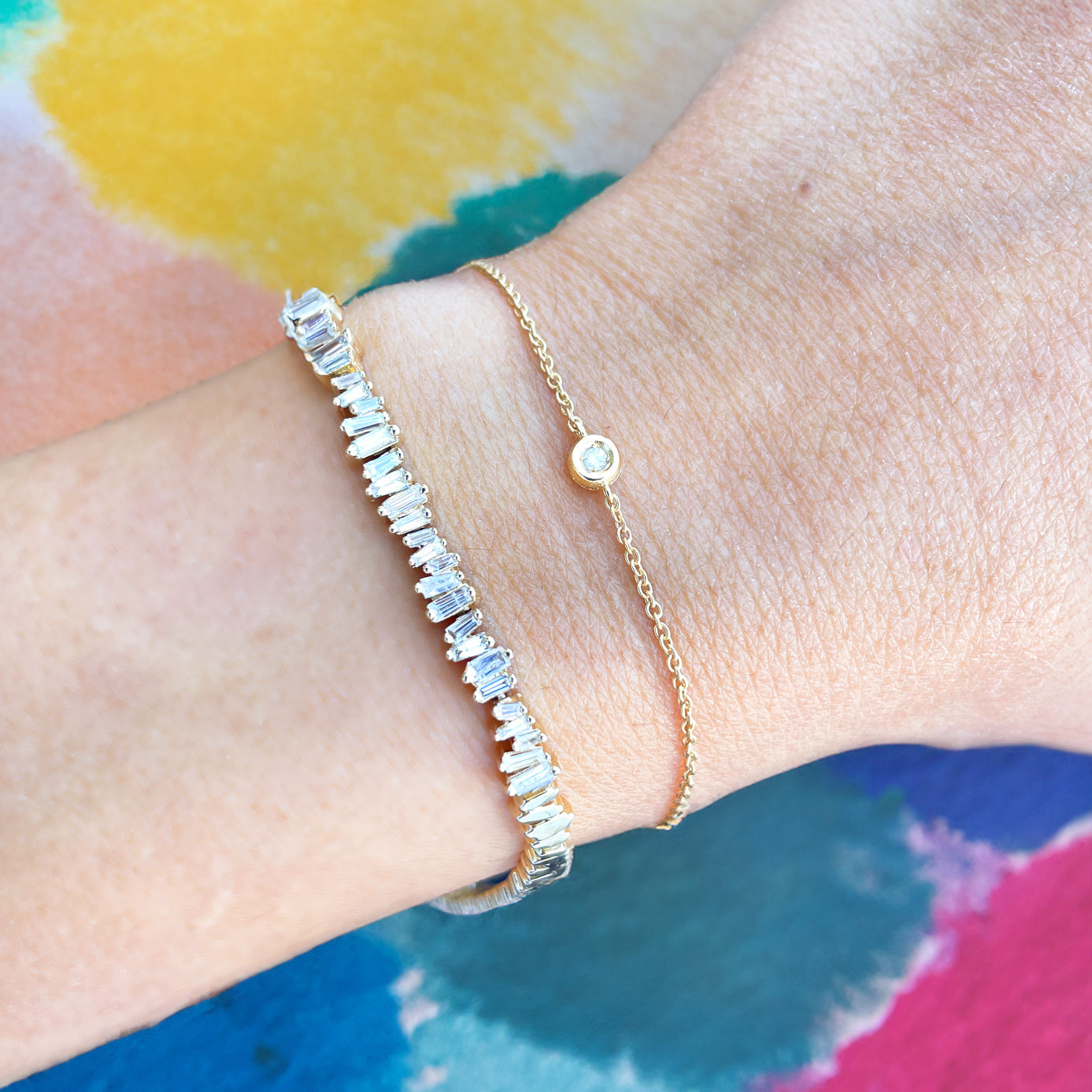 Diamond Single Bezel Bracelet