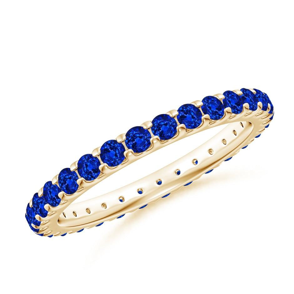 Shared Prong Set Eternity Sapphire Wedding Ring