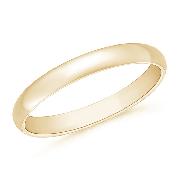 High Polished Plain Dome Wedding Band for Her