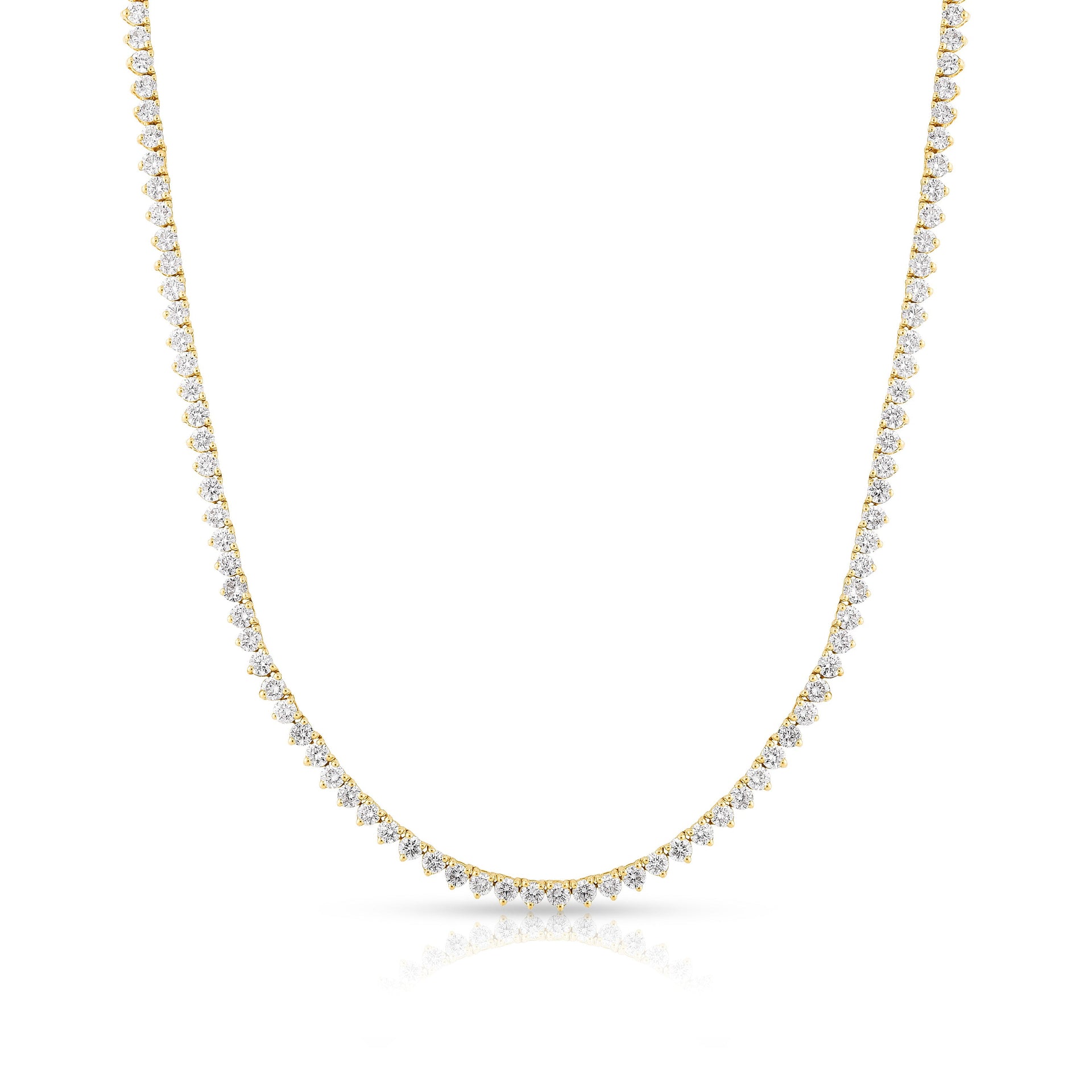 3-Prong Diamond Tennis Necklace