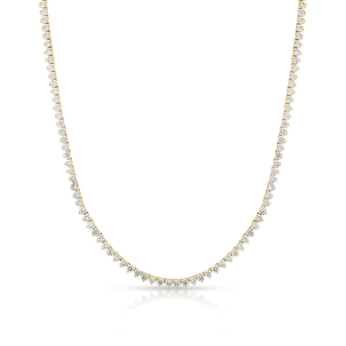 3-Prong Lab Diamond Tennis Necklace